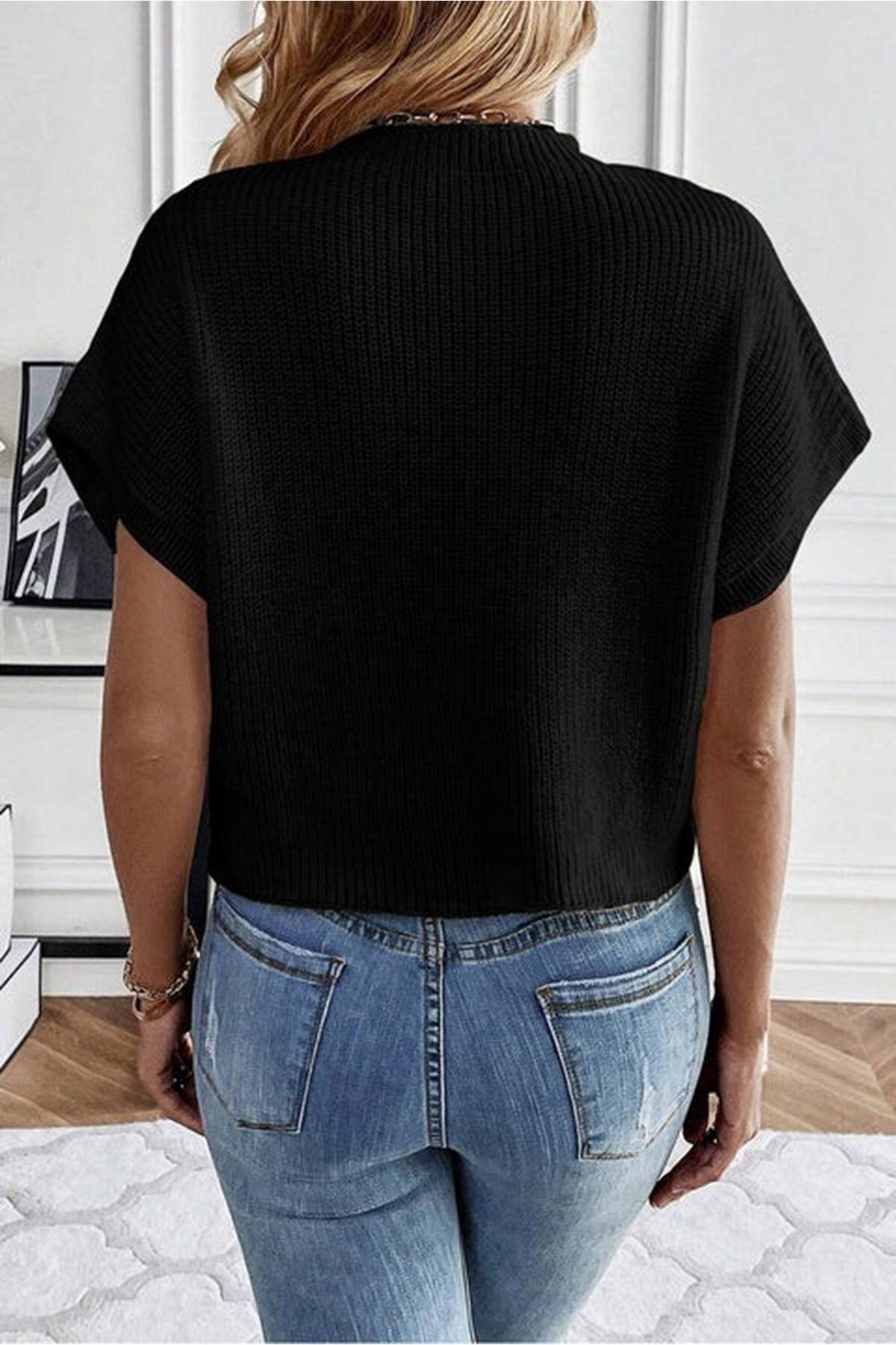 Kadın çiçek Detaylı Triko Bluz