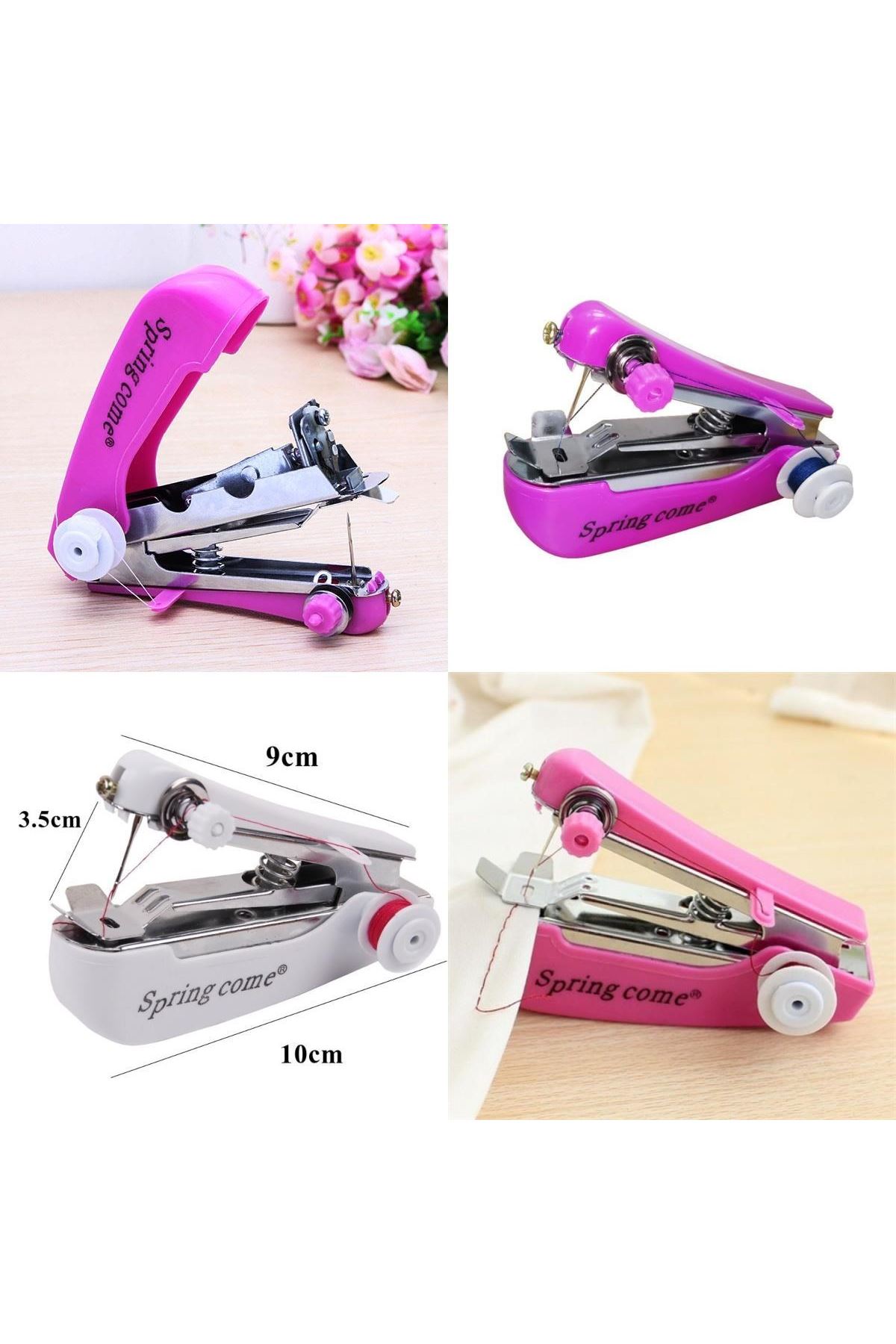 TBL Dekor® Spring Come Mini Kolay Seyehat ve Ev Tipi El Dikiş Dikme Makinası