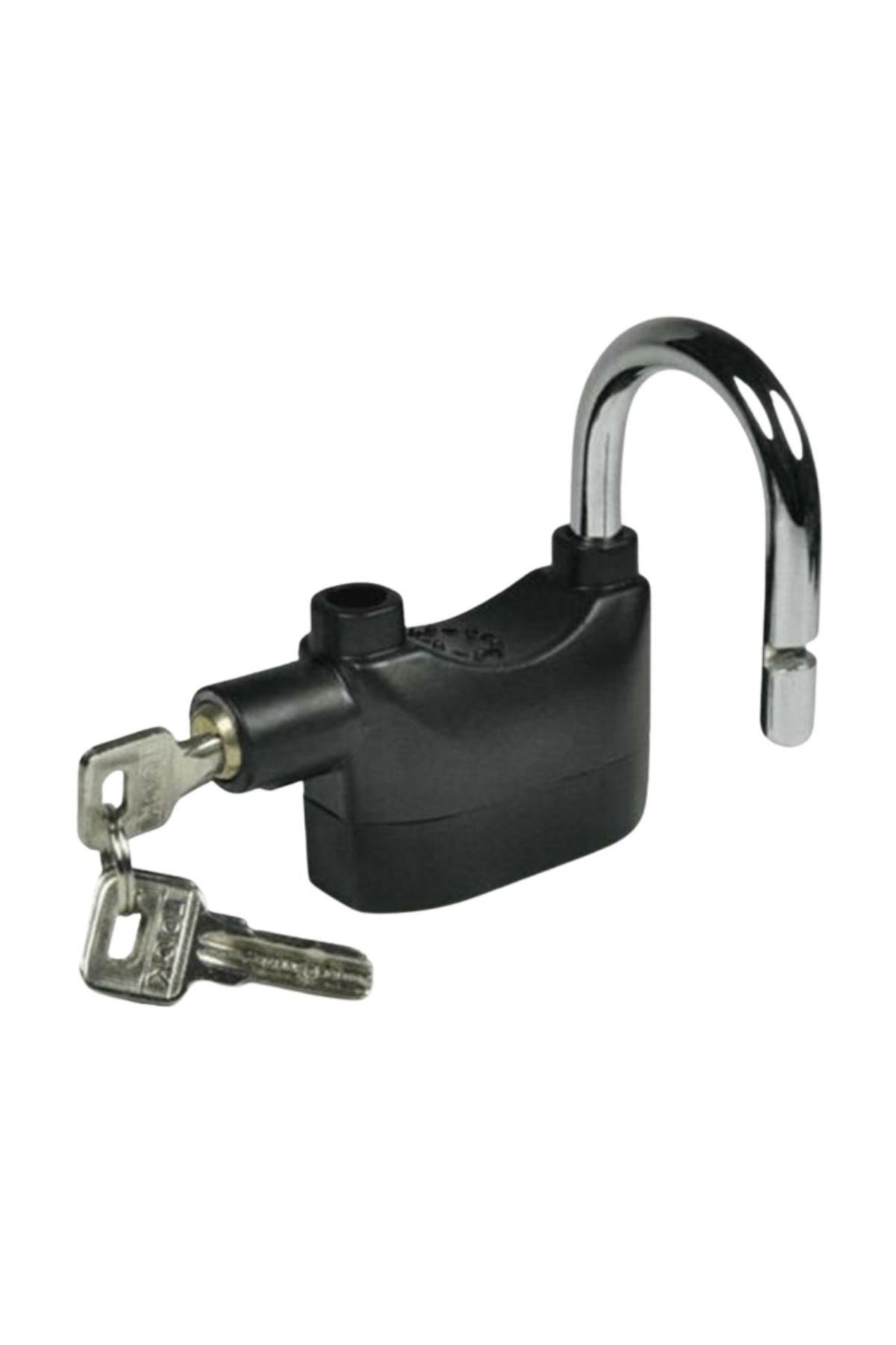 TBL Dekor® Desibel Siyah Alarmlı Çok Fonksiyonlu Ekstra Güvenlikli Kare Asma Dolap Kilidi