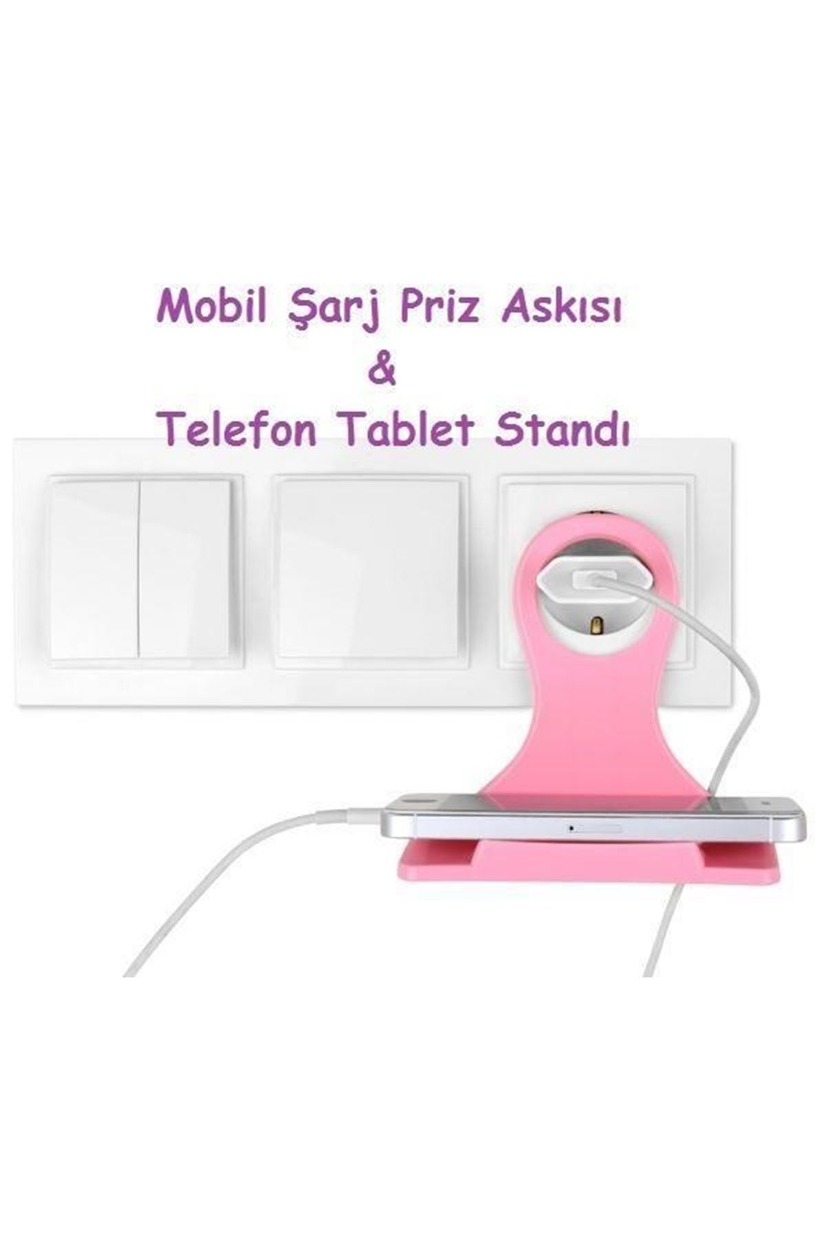 TBL Dekor® Universal Mobil Şarj Priz Askısı ve Telefon Tablet  Tutucu Stand