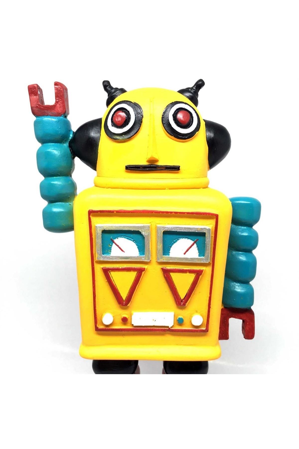 TBL Dekor® Decotown Nostaljik Sevimli Uzaylı Robot Şeklinde Figür Biblo