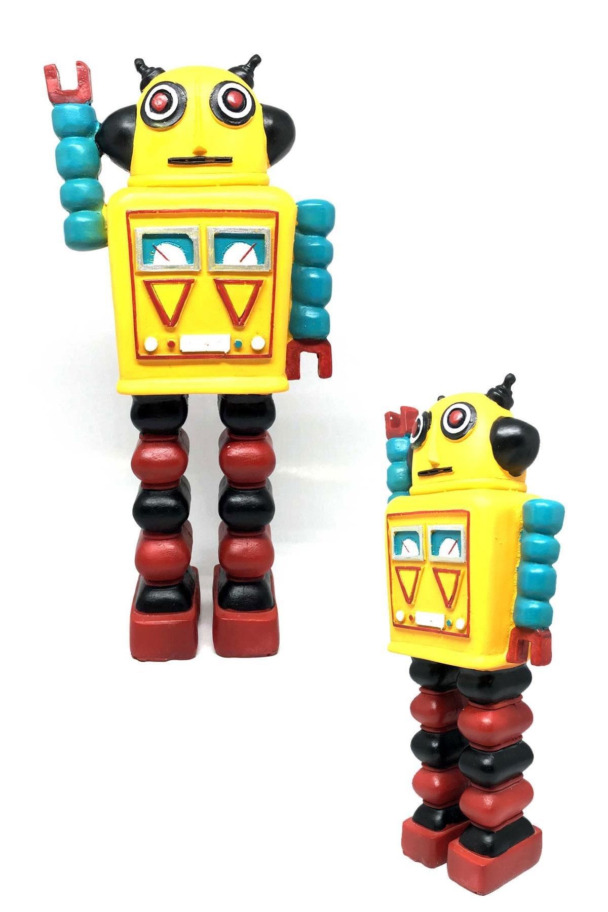 TBL Dekor® Decotown Nostaljik Sevimli Uzaylı Robot Şeklinde Figür Biblo