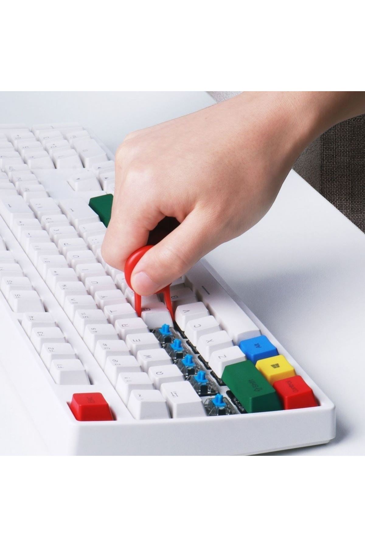 TBL Dekor® Çok Amaçlı Kırmızı Hassas Fırça Başlıklı  Bilgisayar Laptop Temizleme Fırçası