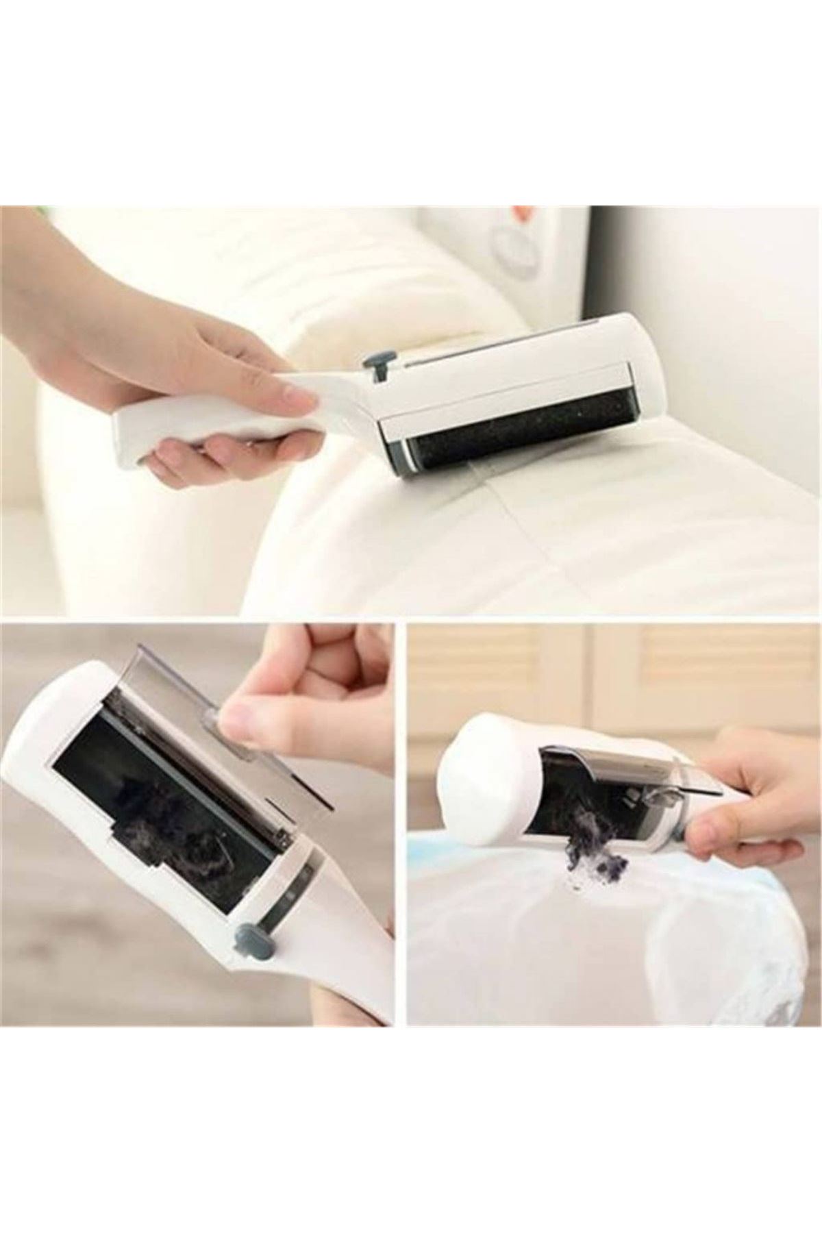 TBL Dekor®  Taşınabilir Elektrostatik Hazneli Rulo Şeklinde Evcil Hayvan Tüyü Saç Toplayıcısı