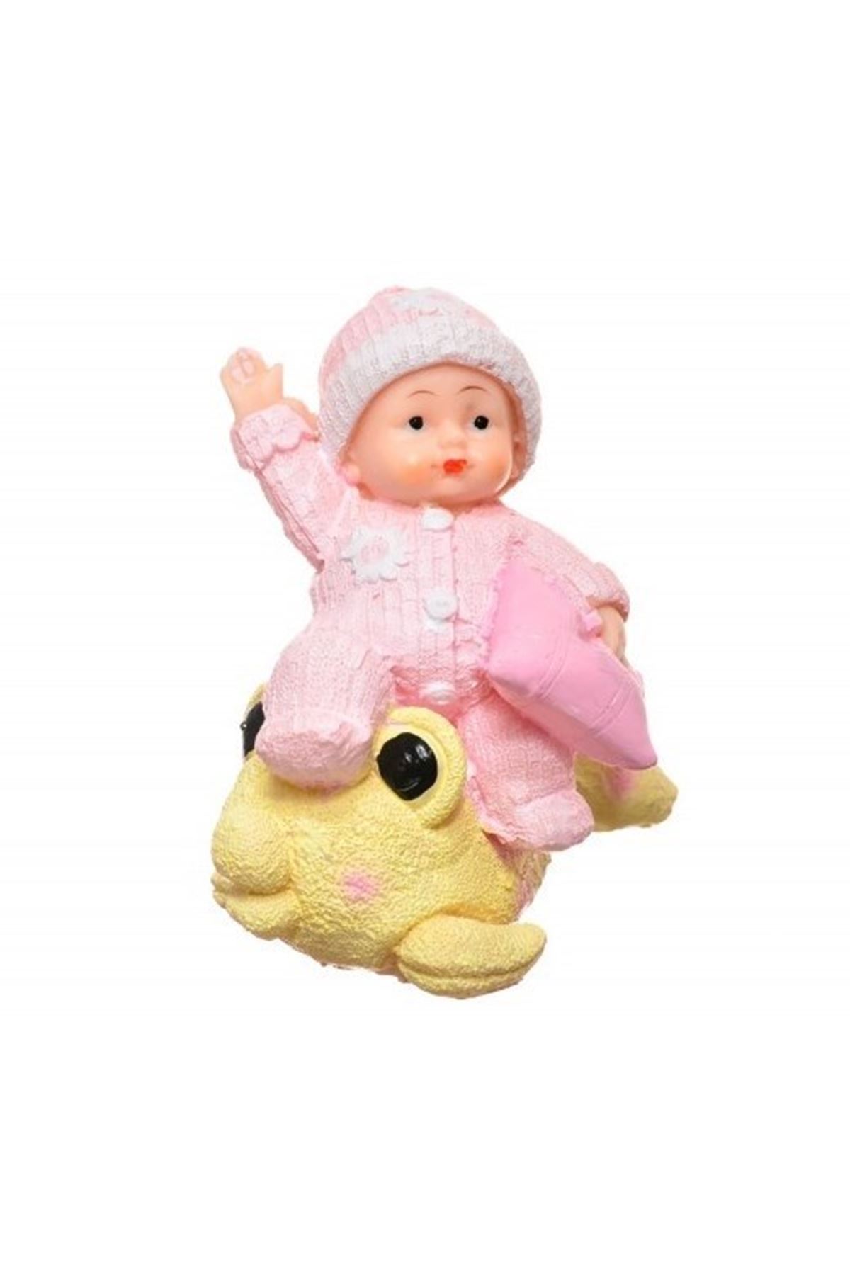 TBL Dekor® Decotown Hediyelik Sevimli Pembe Bebek Biblo Polyester Süs Eşyası