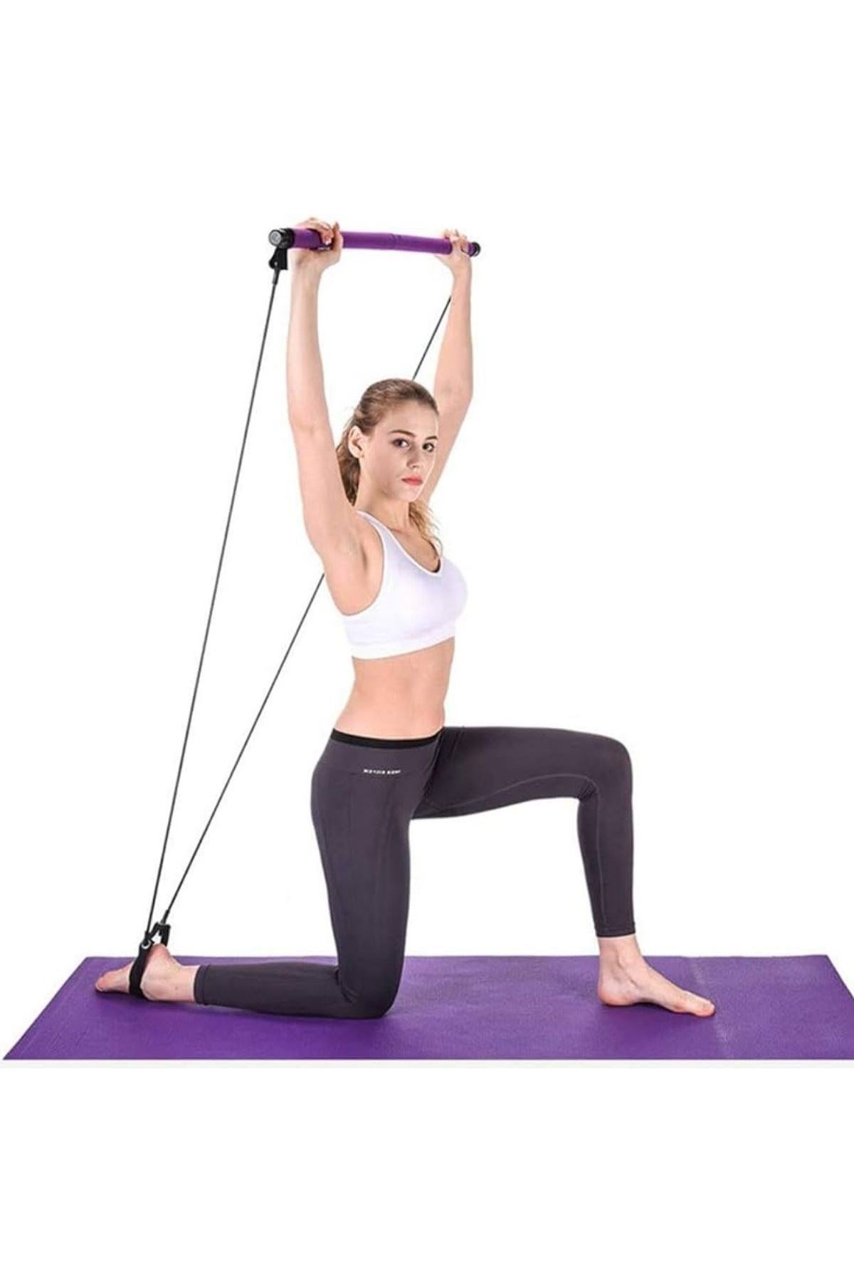 TBL Dekor® Jimnastik Çubuğu Plates Barı Taşınabilir Spor Ve Egzersiz Aleti