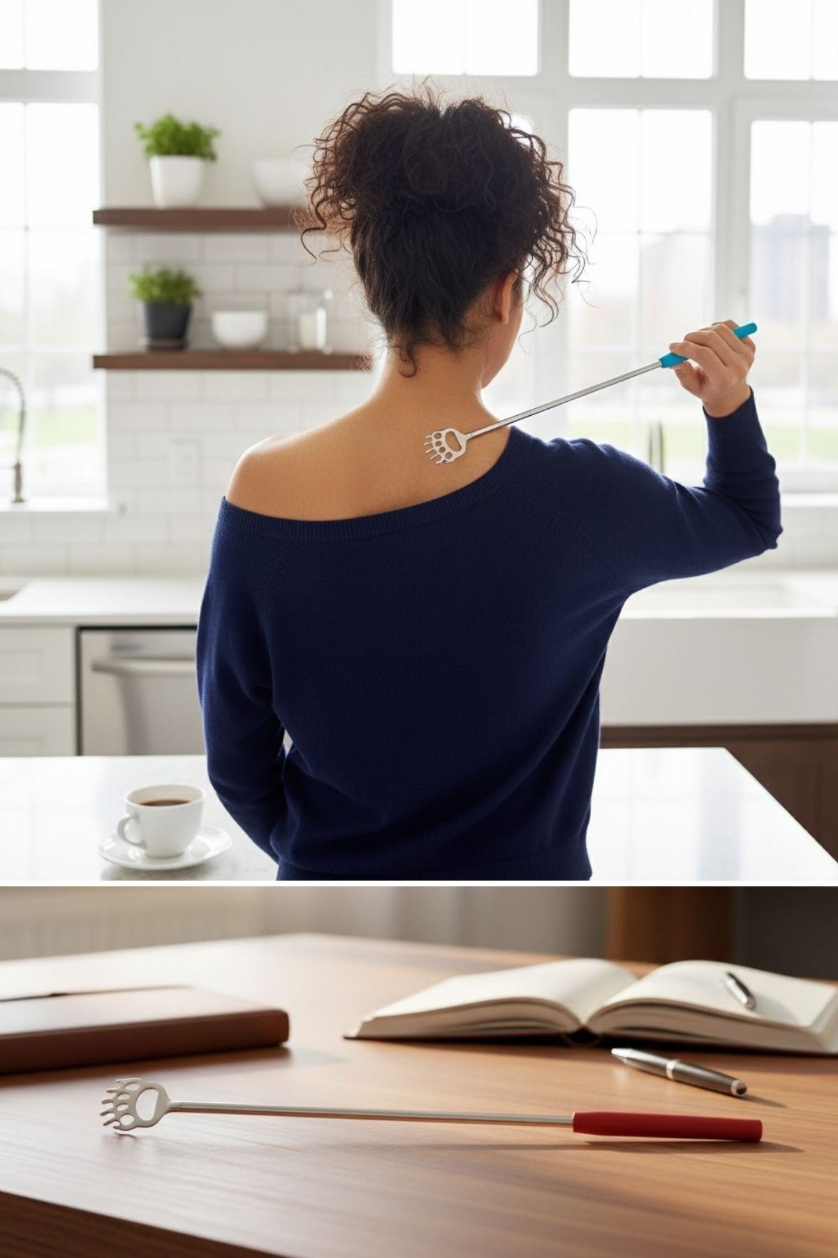 TBL Dekor® Pratik Kolay Teleskopik Metal Sırt Kaşıma Kaşağı Aleti Aparatı