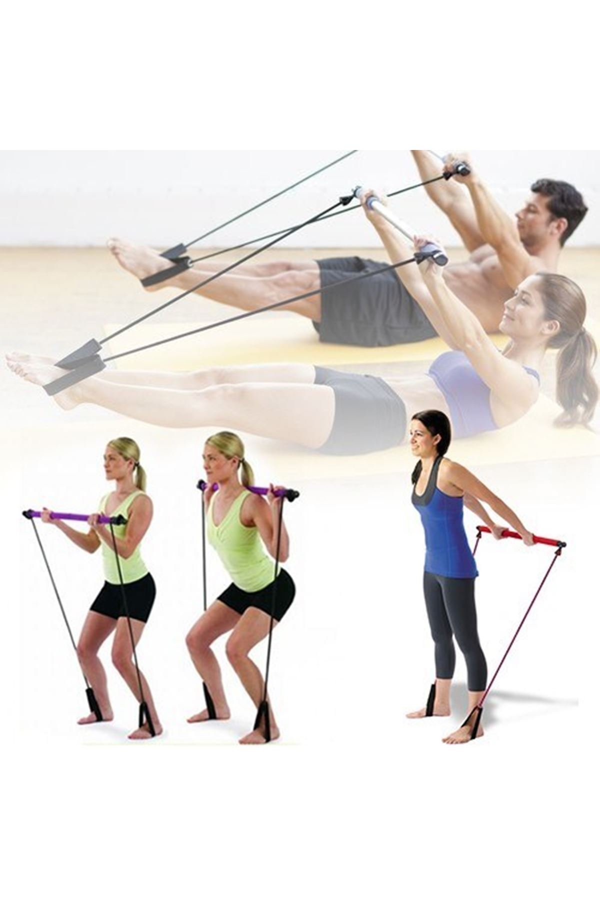 TBL Dekor® Jimnastik Çubuğu Plates Barı Taşınabilir Spor Ve Egzersiz Aleti