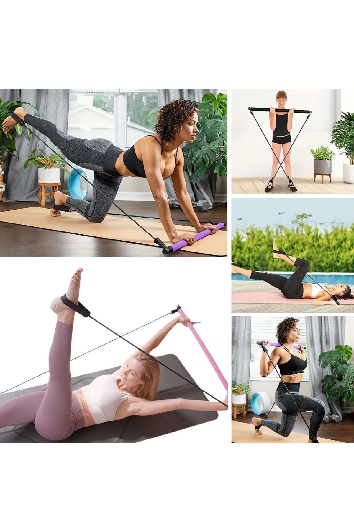 TBL Dekor® Jimnastik Çubuğu Plates Barı Taşınabilir Spor Ve Egzersiz Aleti