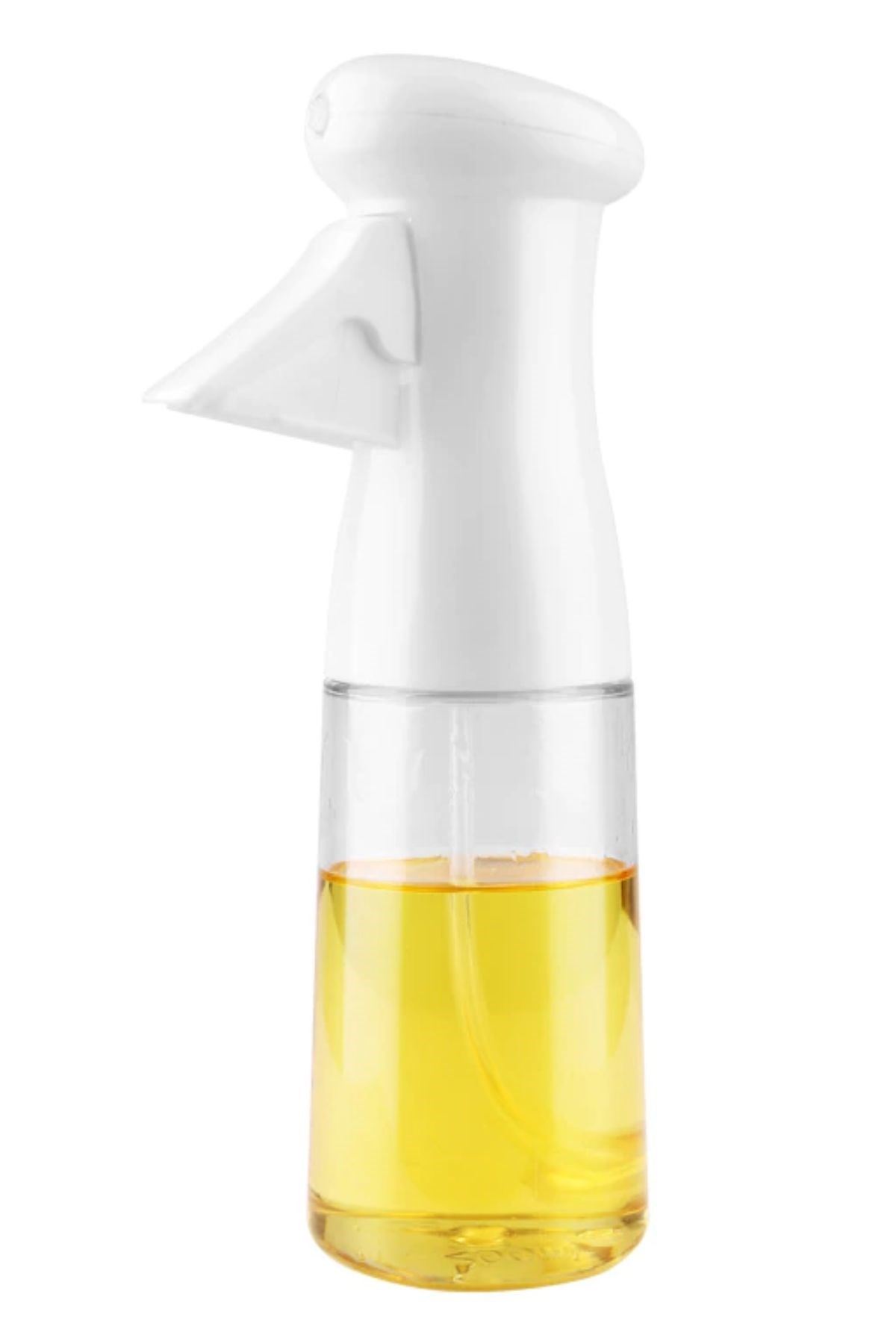 TBL Dekor®  Çok Amaçlı Cam Şişe Püskürtmeli Dağıtıcı Yağdanlık Limonluk Sirke Sosluk Spreyi Beyaz