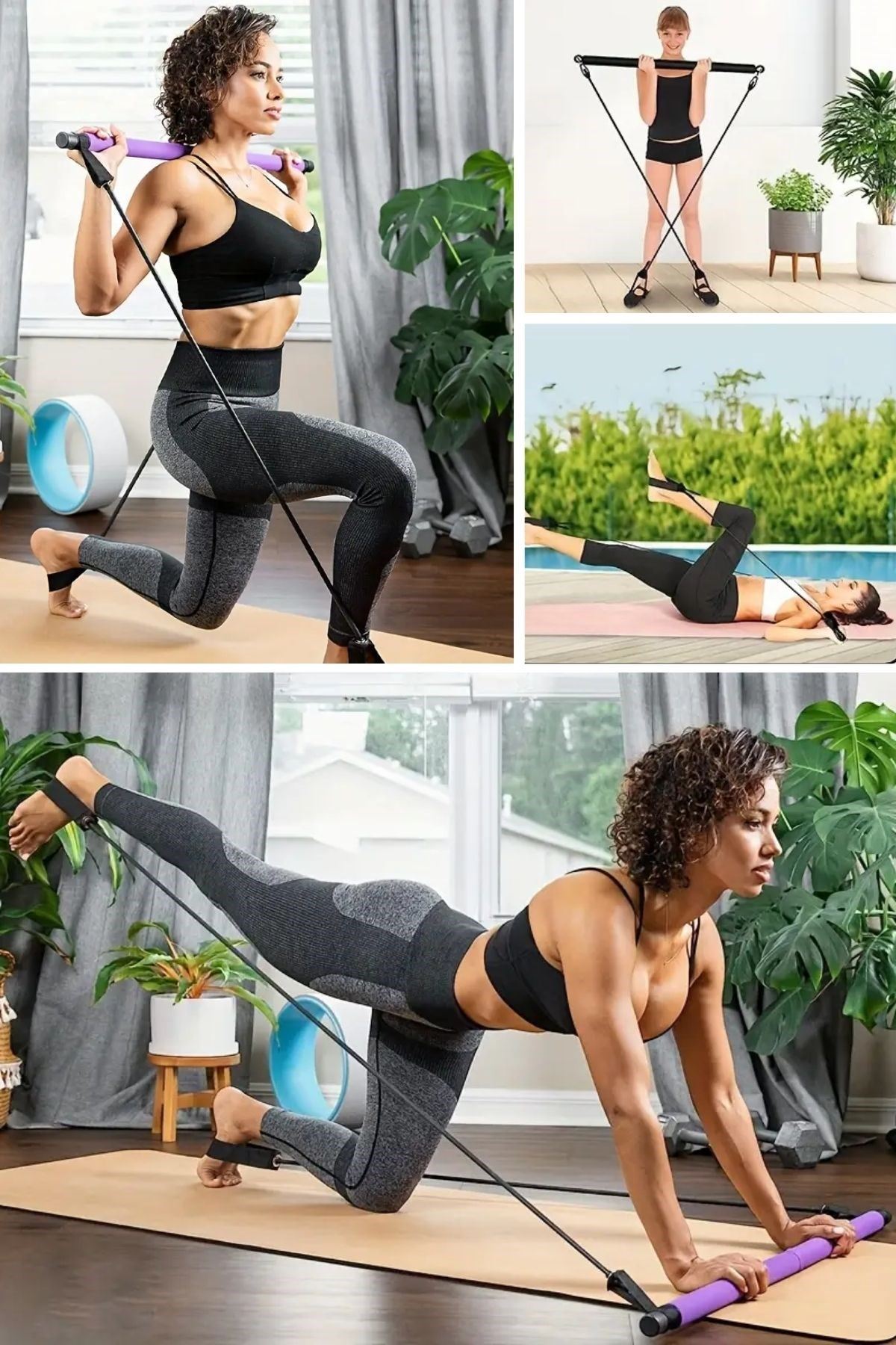 TBL Dekor® Jimnastik Çubuğu Plates Barı Taşınabilir Spor Ve Egzersiz Aleti