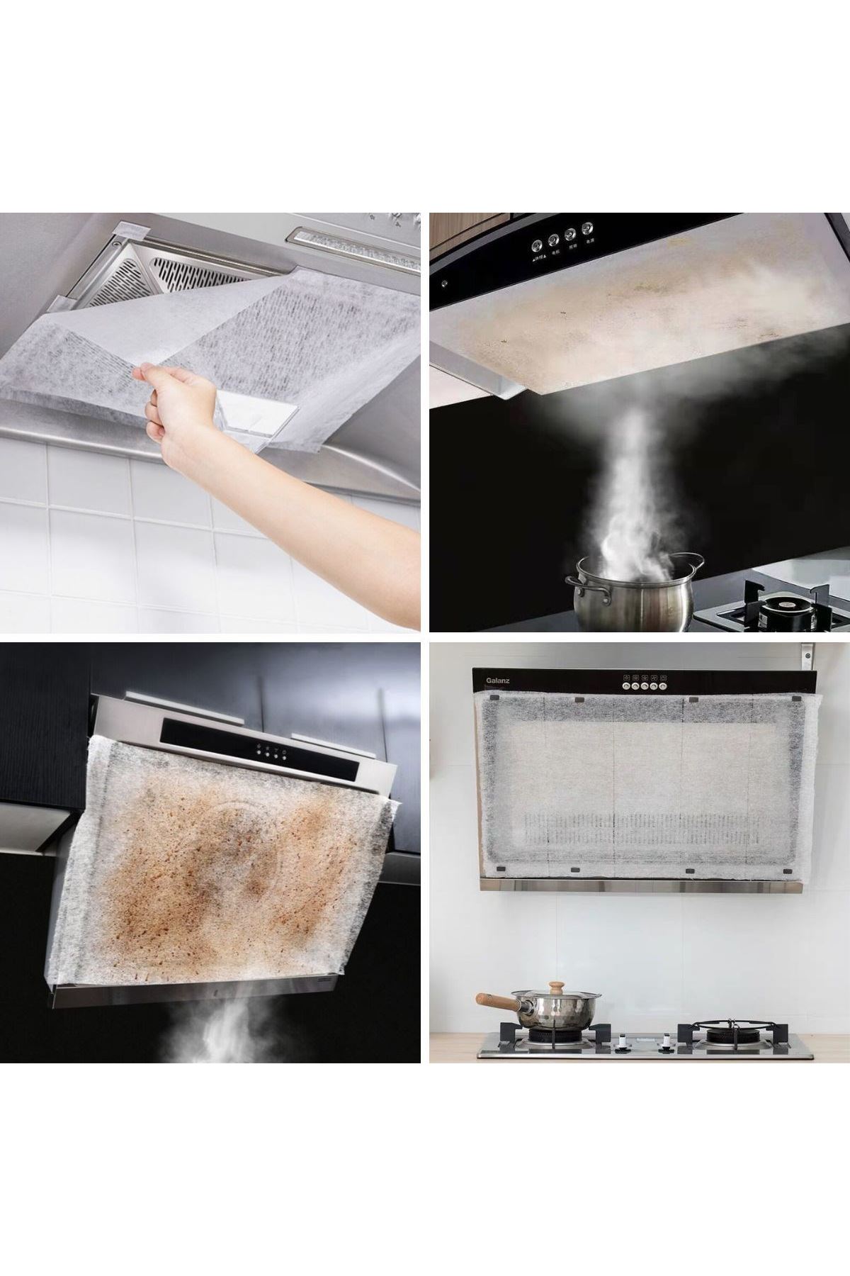 TBL Dekor® 2li Yağ Emici Duman Önleyici Pratik Mutfak Davlumbaz Koruyucu Dayanıklı Yedek Filtre 45x90cm