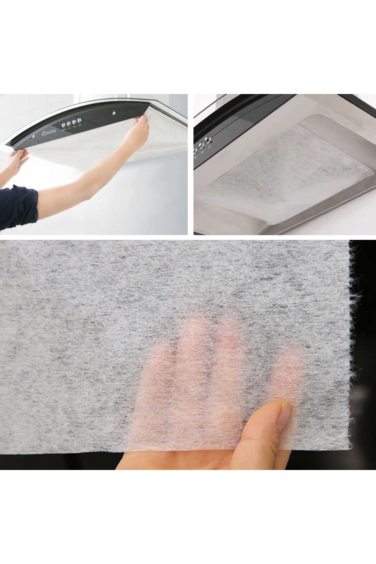 TBL Dekor® 2li Yağ Emici Duman Önleyici Pratik Mutfak Davlumbaz Koruyucu Dayanıklı Yedek Filtre 45x90cm