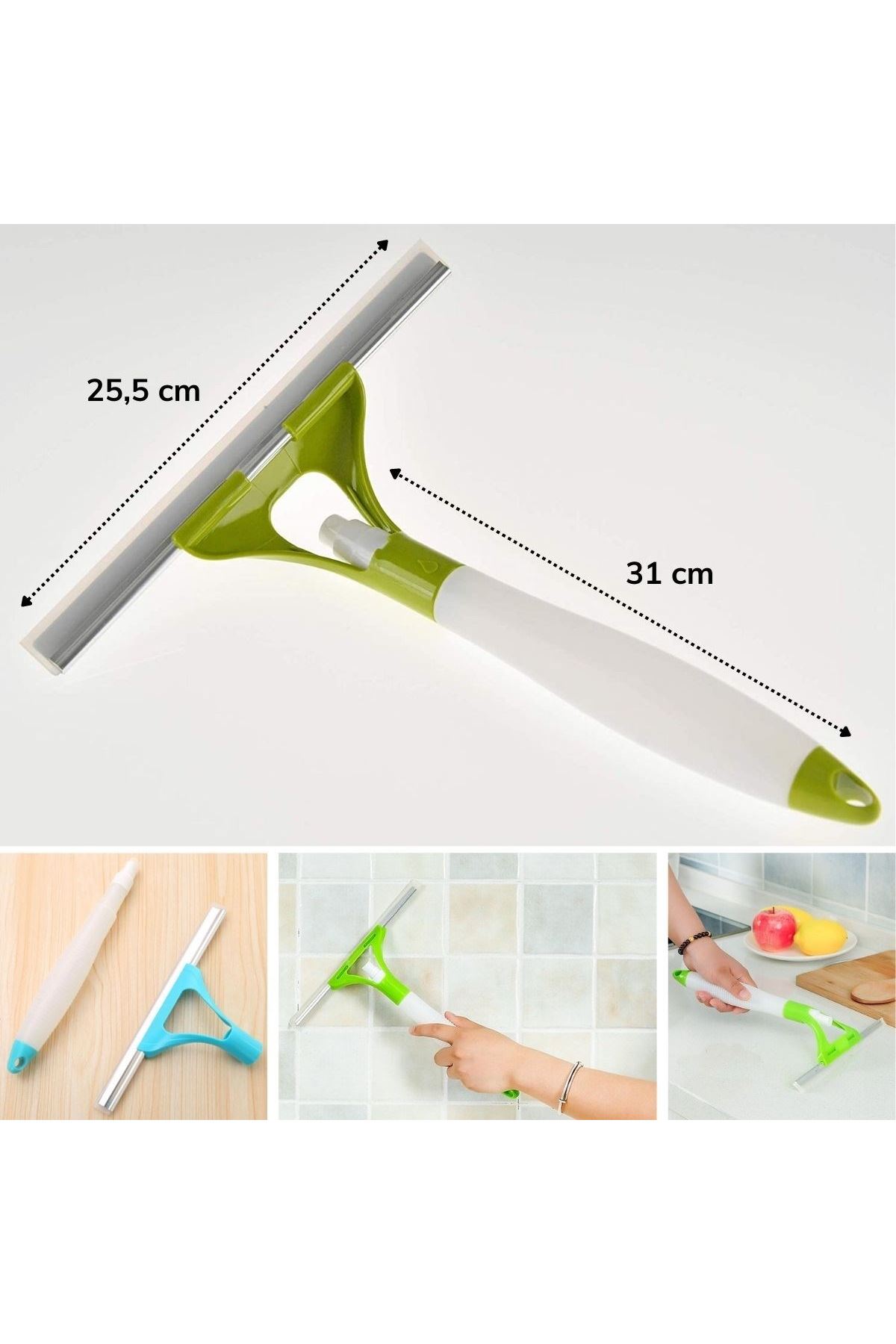 TBL Dekor® Pratik Spreyli Cam Sil Pencere Ayna Tezgah Duşakabin Temizleyici Püskürtmeli Silme Aparatı