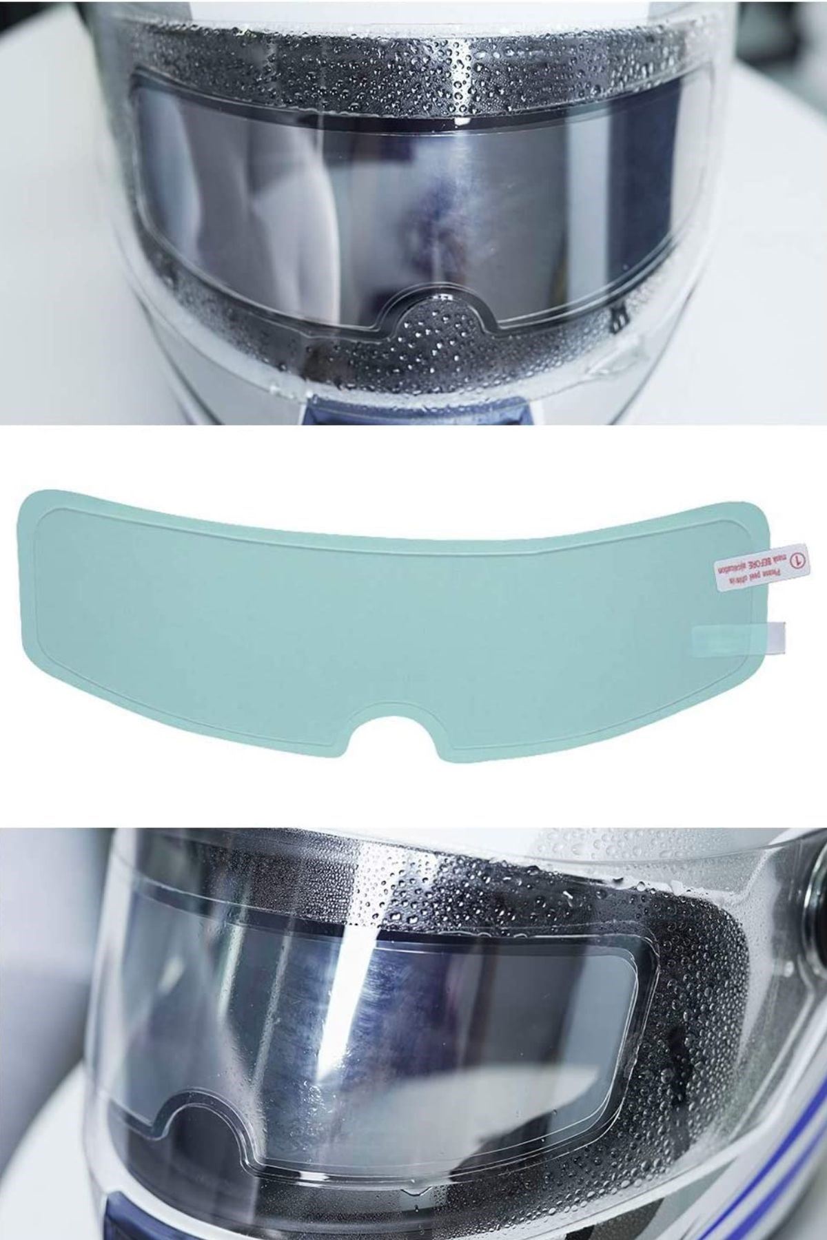 TBL Dekor® Buğu Önleyici Motosiklet Kaskı Vizörü Su Geçirmez Dayanıklı Çizik Koruma Lens Filmi