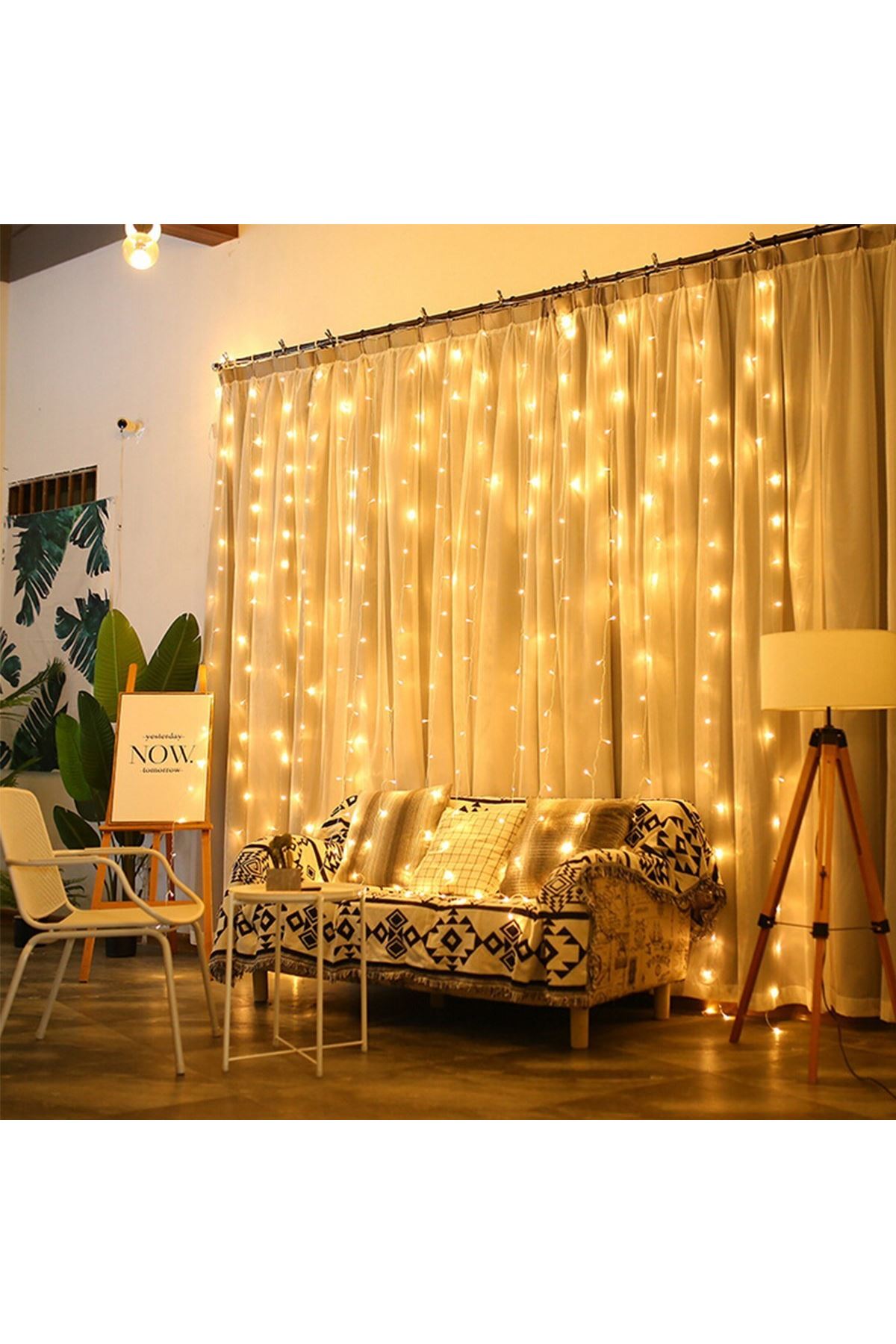 TBL Dekor® 2x2 Metre 320 Led 8 Fonskiyonlu Dekoratif Led Günışığı Perde