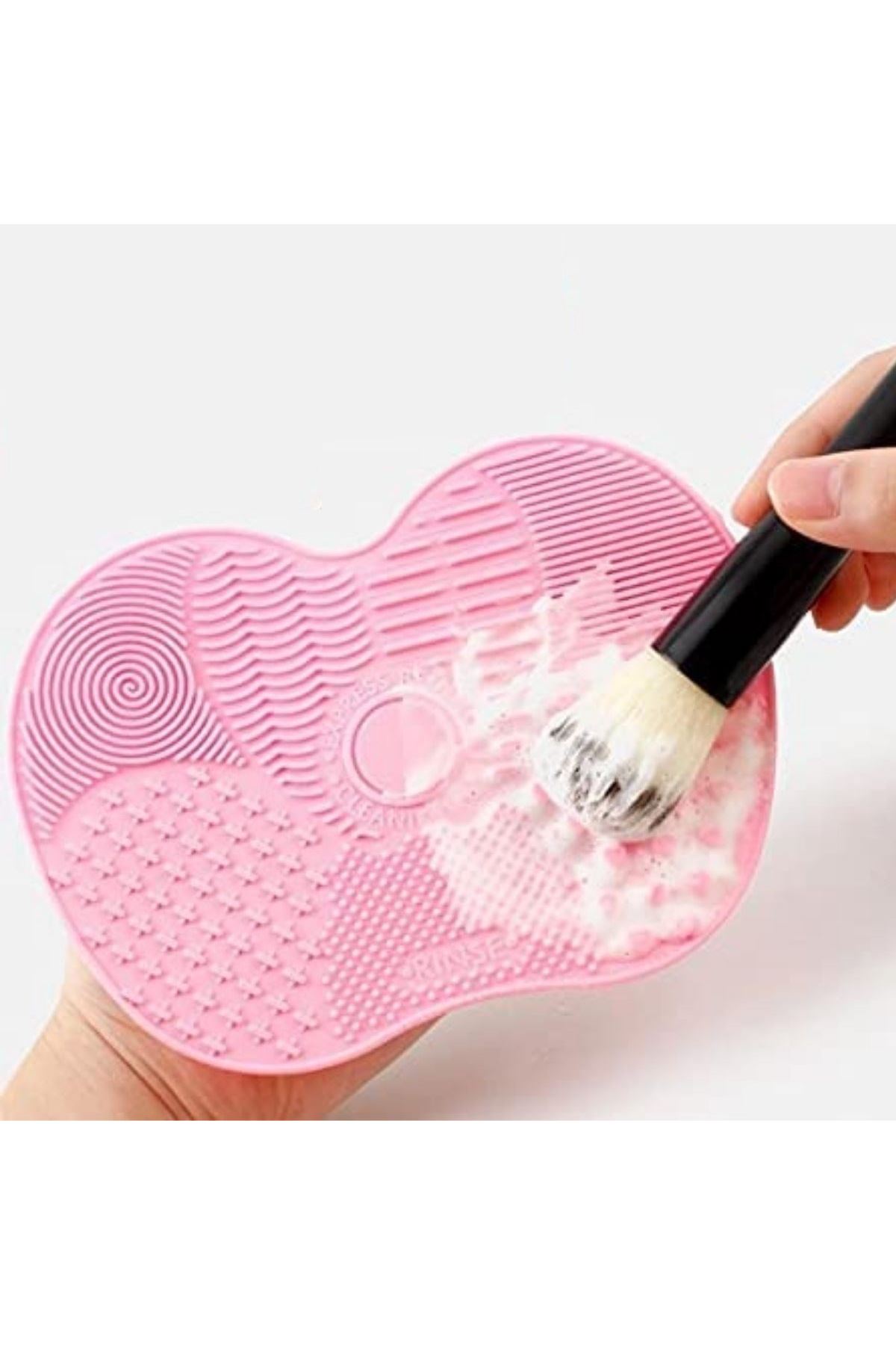TBL Dekor® Pratik Kolay Makyaj Fırçası Temizleme Matı Aparatı Aleti
