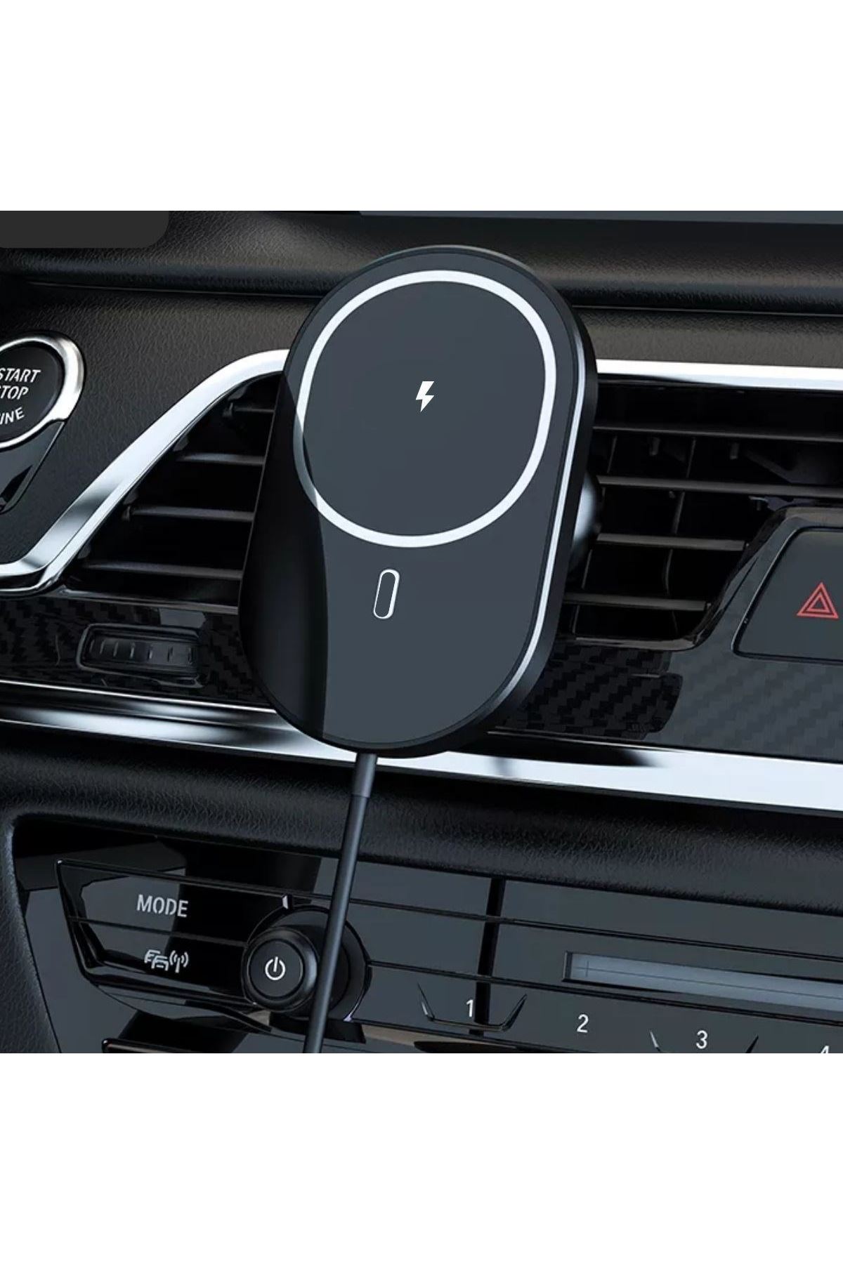 TBL Dekor® 15w Mıknatıslı Takılabilen Hızlı Şarj Tüm Cihaz Ve Araçlara Uyumlu Araç İçi Şarj Cihazı