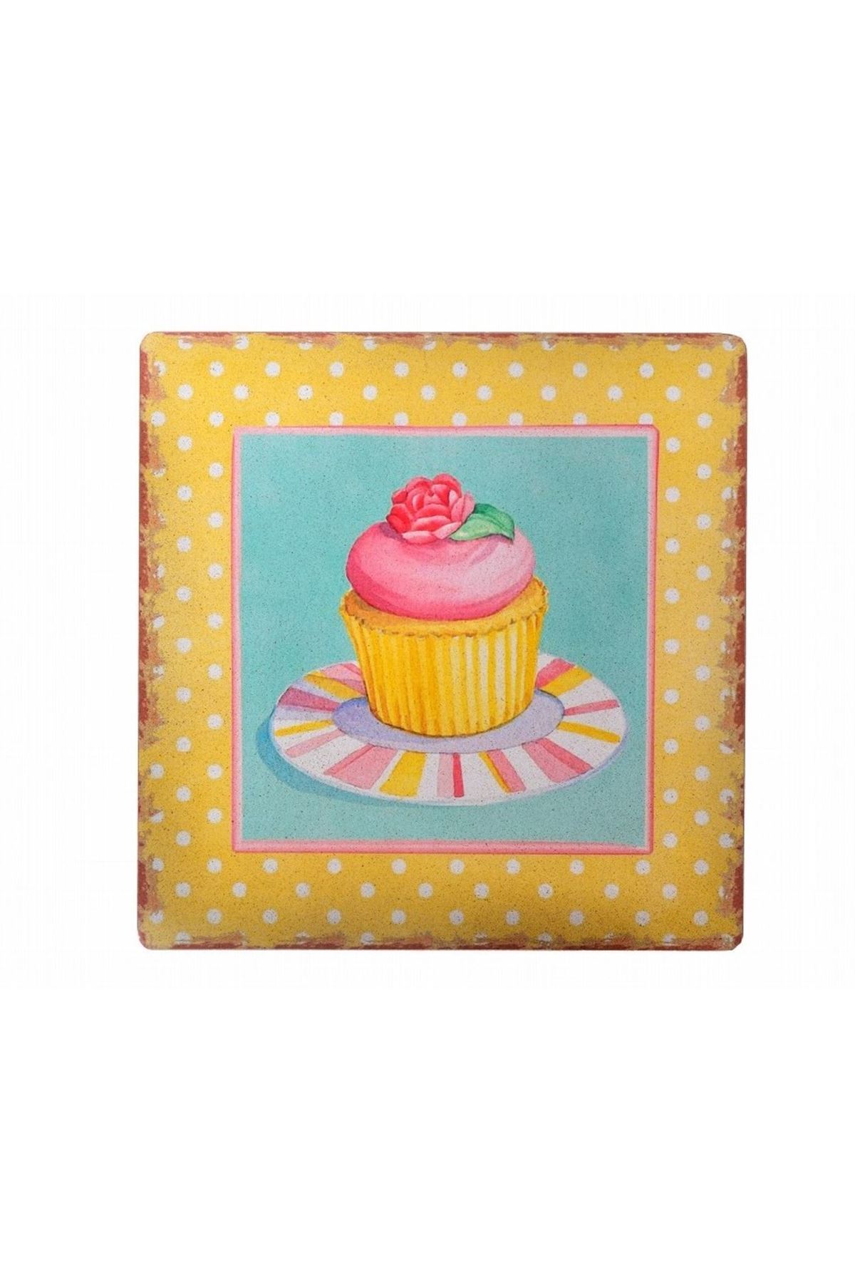 TBL Dekor® Decotown Duvar Panosu 40*40 Cup Cake Muffin Motifli Duvar Süsü