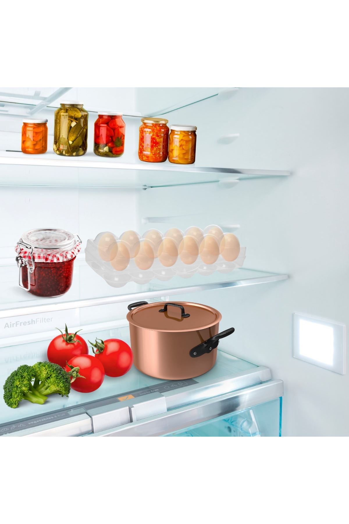 TBL Dekor® 12li Şeffaf Kapaklı Kilitli Yumurta Saklama Kabı Kutusu Aparatı