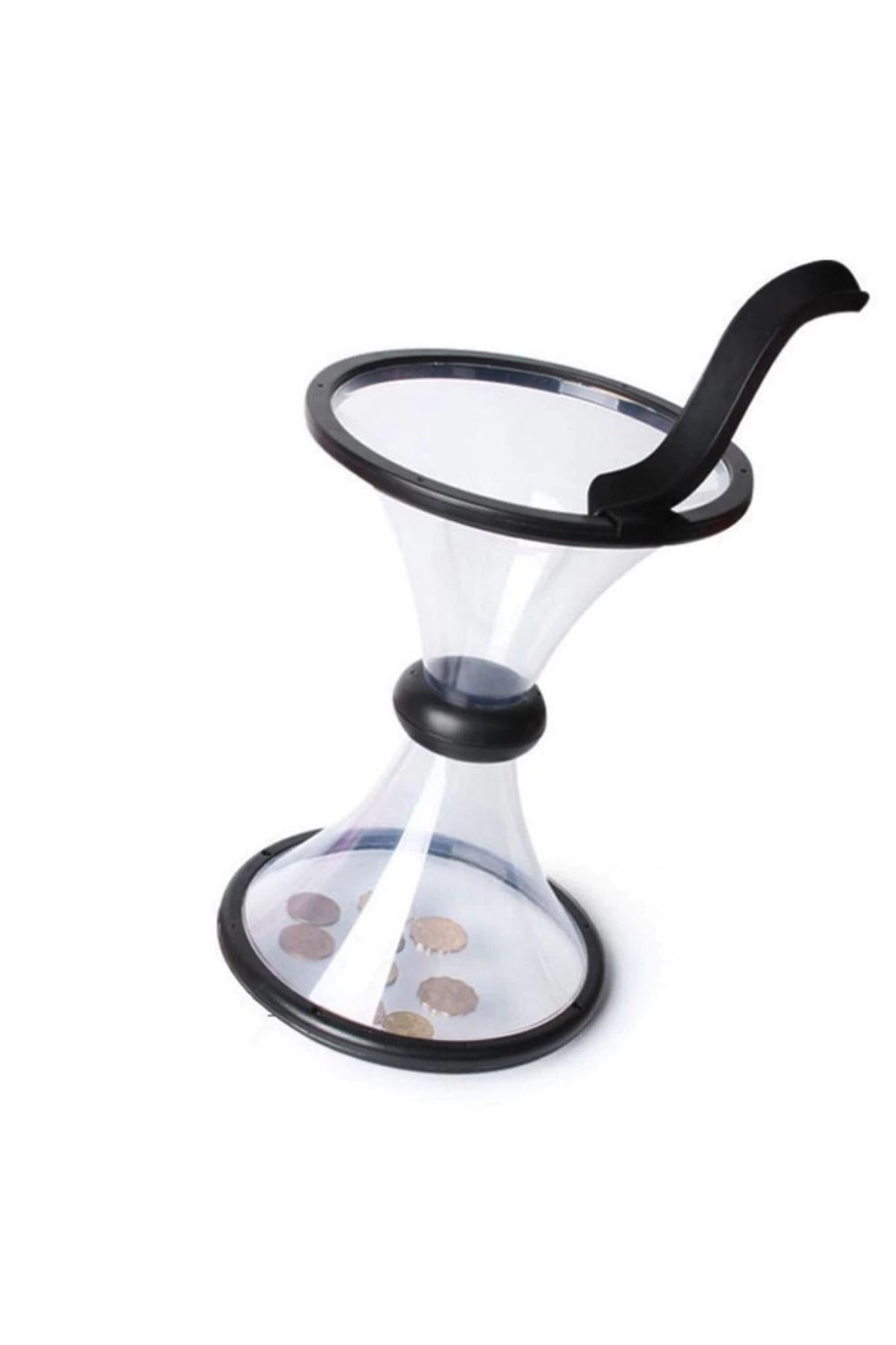 TBL Dekor® Eğlenceli Huni Şeklinde İlginç Şeffaf Para Biriktirme Kumbarası