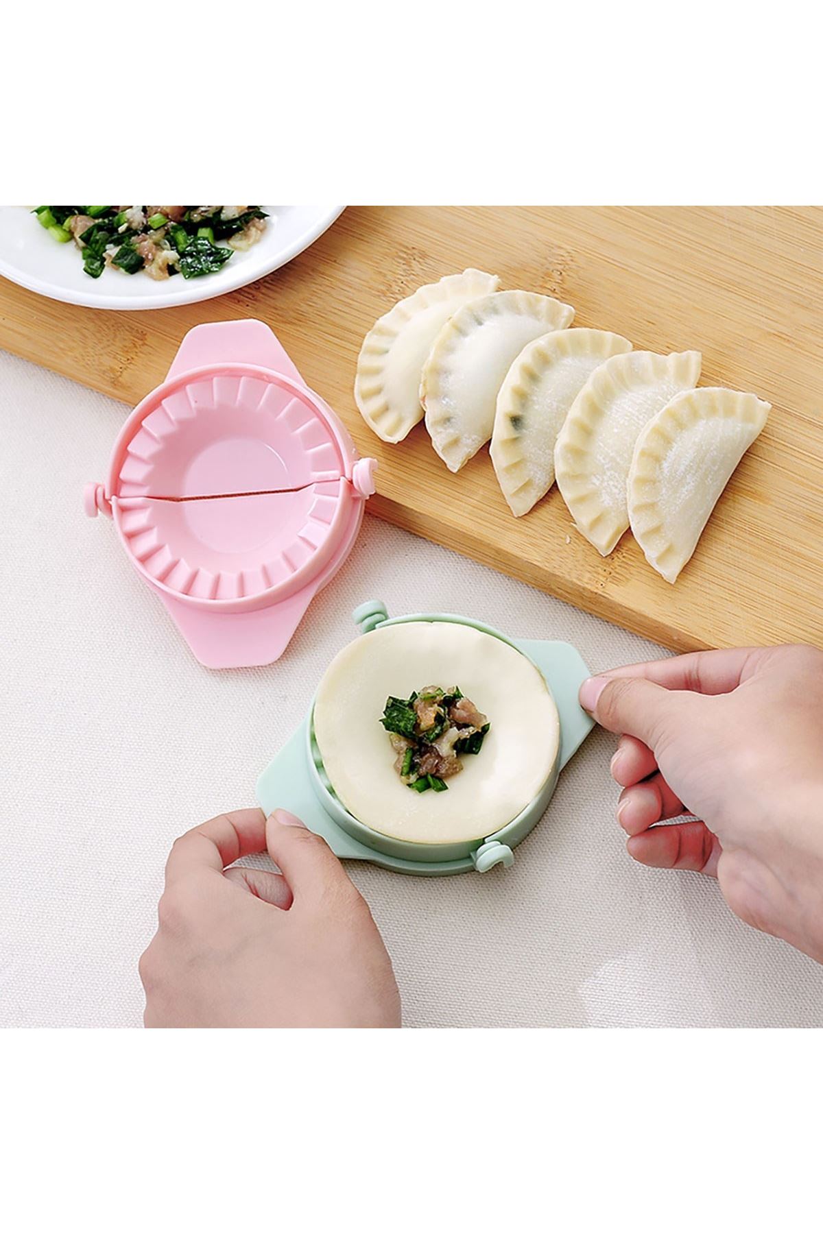 TBL Dekor® 3lü Çiğ börek kurabiye Hamur İşi Ravioli Kesme Kalıbı Aparatı