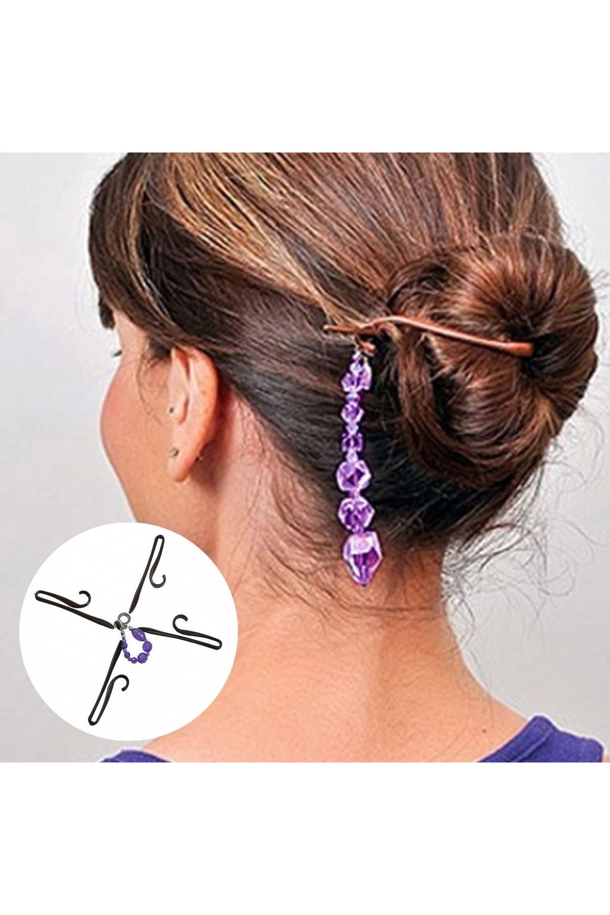 TBL Dekor® Kolay Saç Toplama Örgü Yapma Tokası Saç Şekillendirme Seti