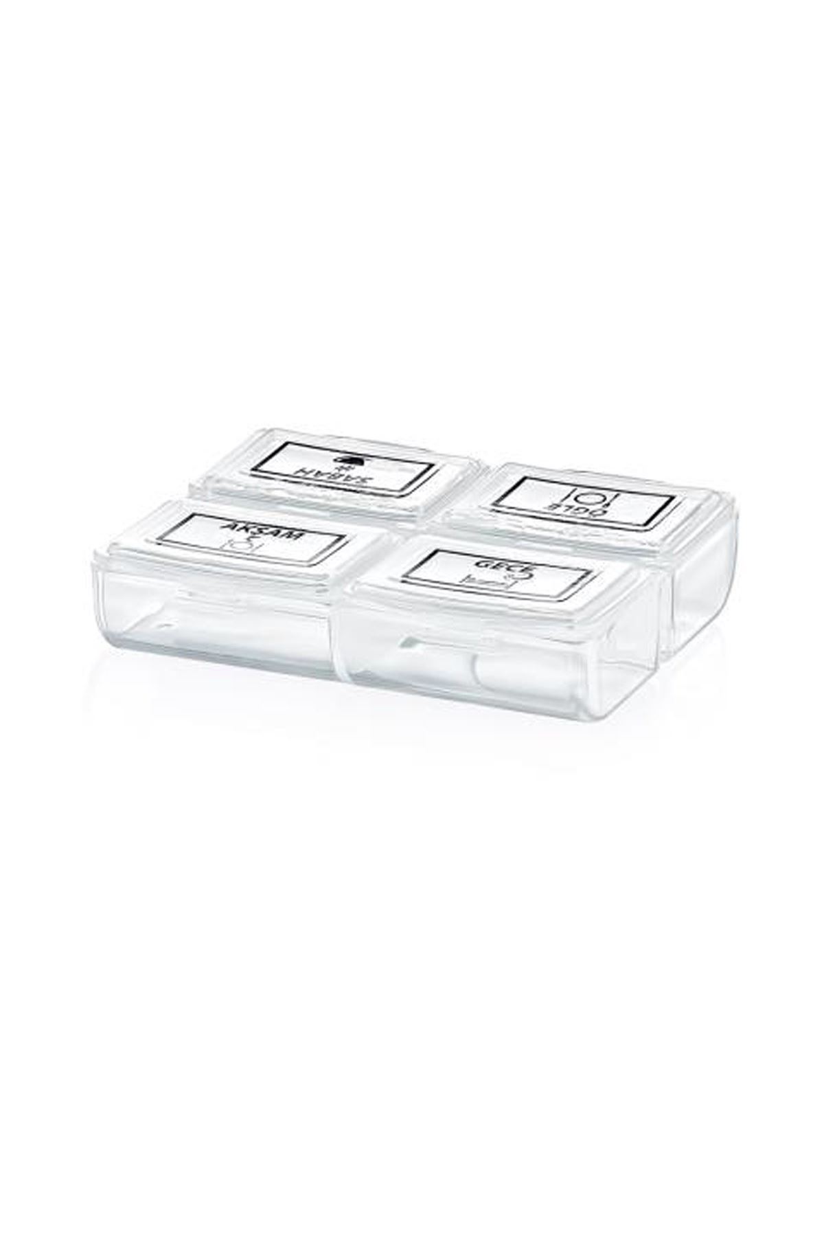 TBL Dekor® 4 Öğün Günlük Hap İlaç Saklama Taşıma Kutusu İlaç Hatırlatıcı