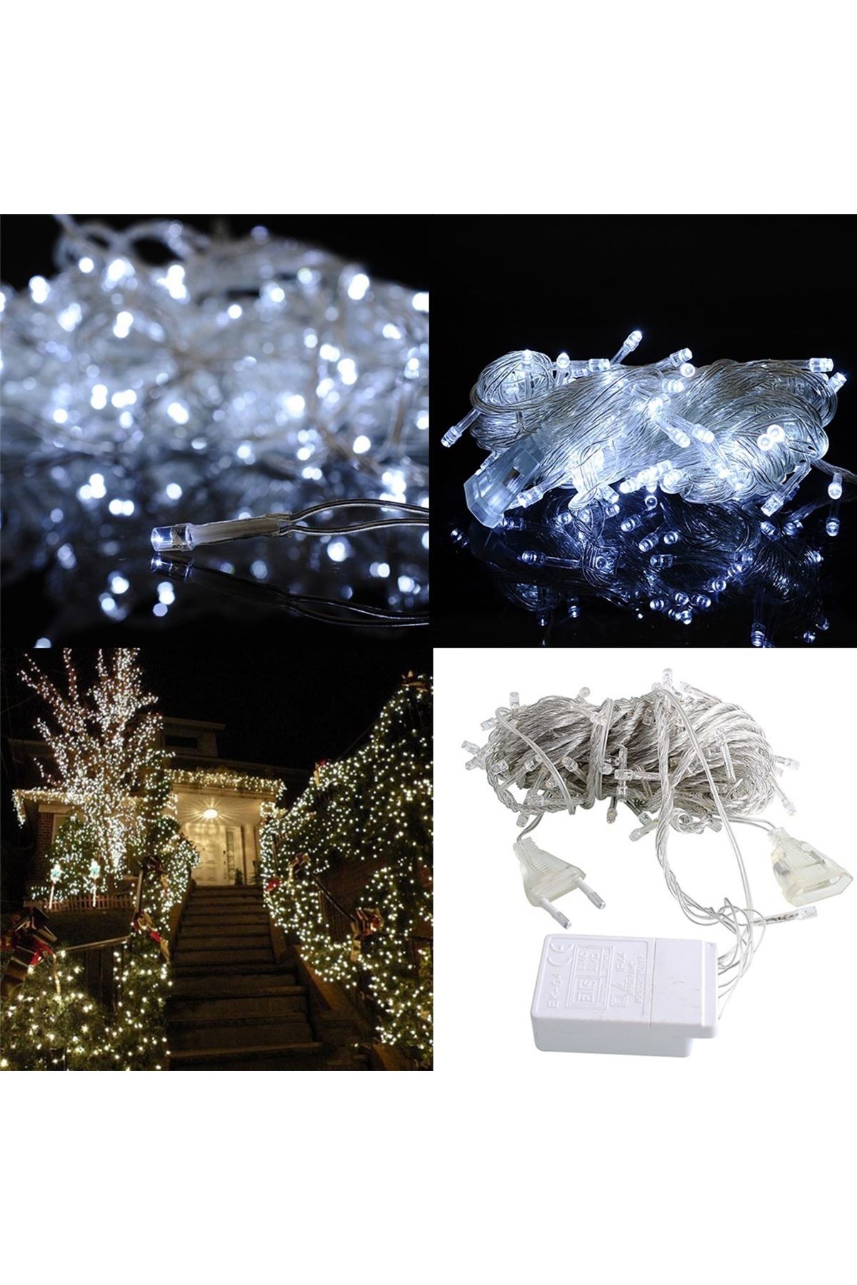 TBL Dekor® 100 Ledli 8 Fonksiyonlu 10 Metre Led Aydınlatma Dekor Lambası (beyaz)