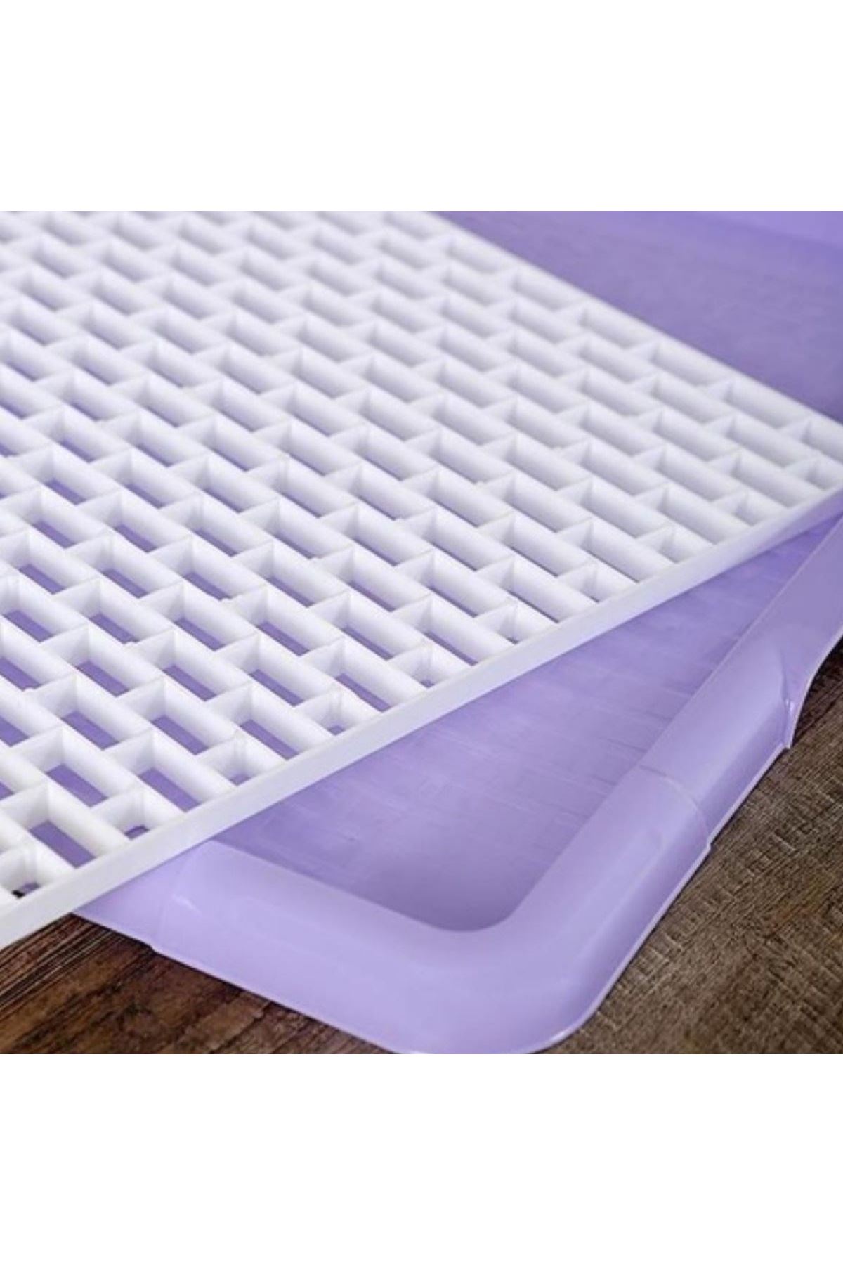 Pratik Lavabo Tezgah Üstü Bulaşık Kurutmalığı Süzmatik 22x40 cm