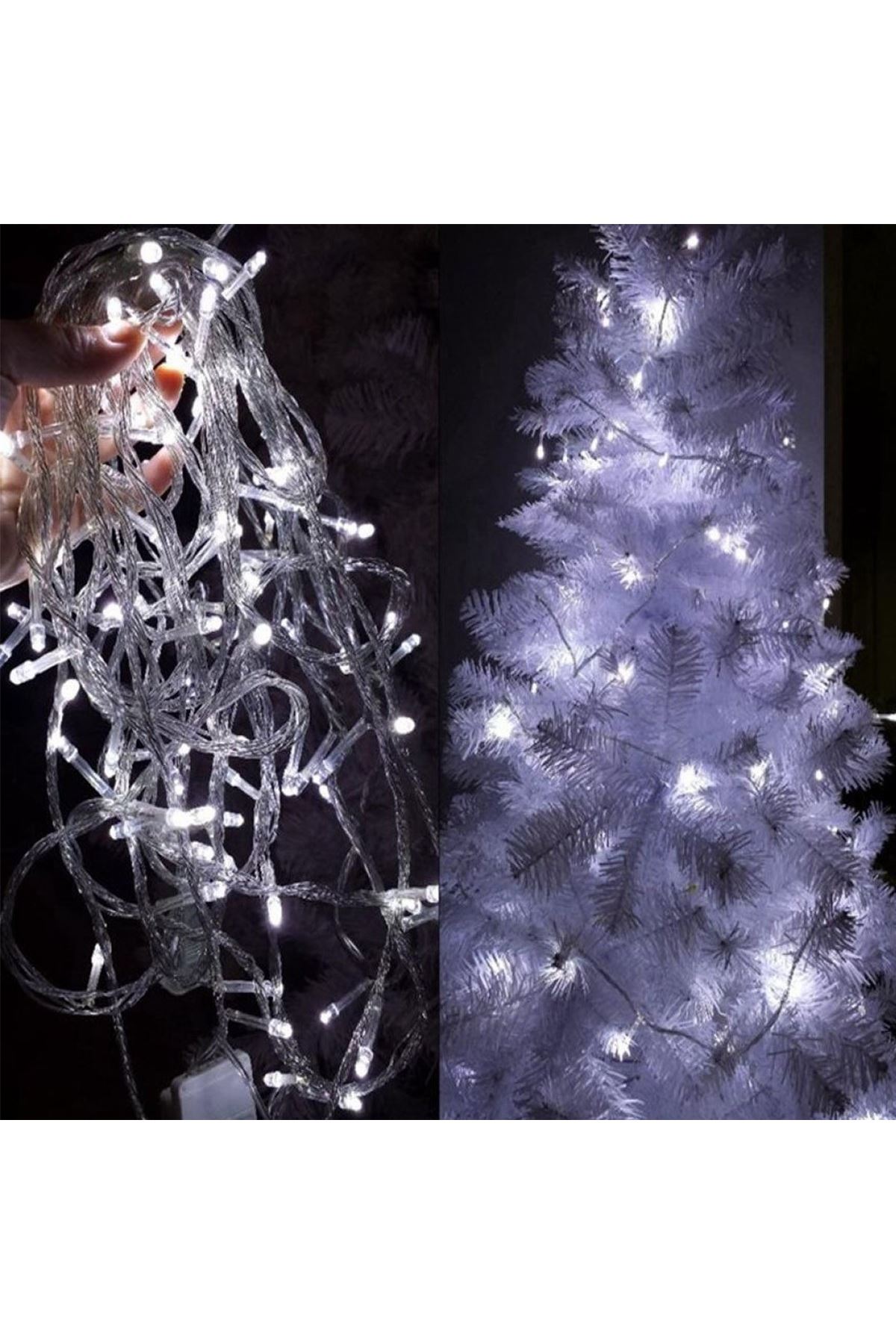 TBL Dekor® 100 Ledli 8 Fonksiyonlu 10 Metre Led Aydınlatma Dekor Lambası (beyaz)