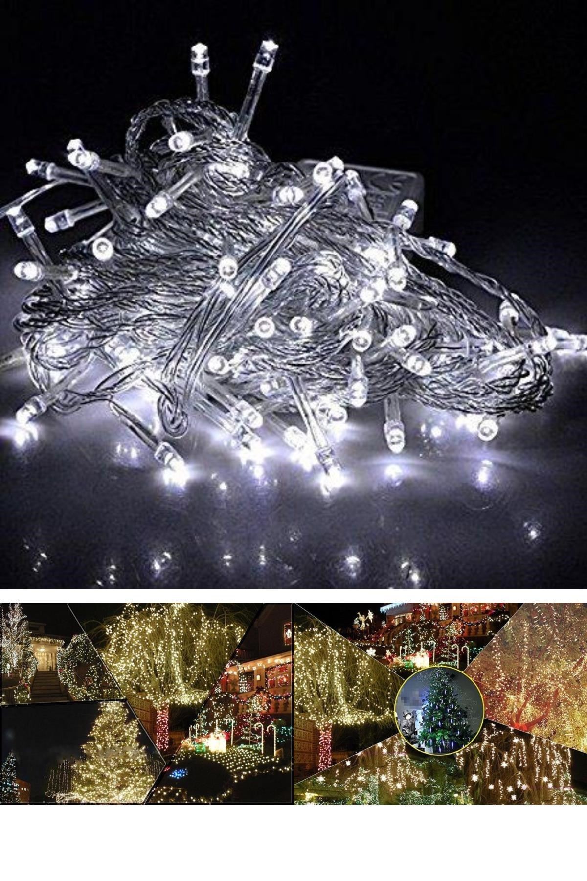 TBL Dekor® 100 Ledli 8 Fonksiyonlu 10 Metre Led Aydınlatma Dekor Lambası (beyaz)