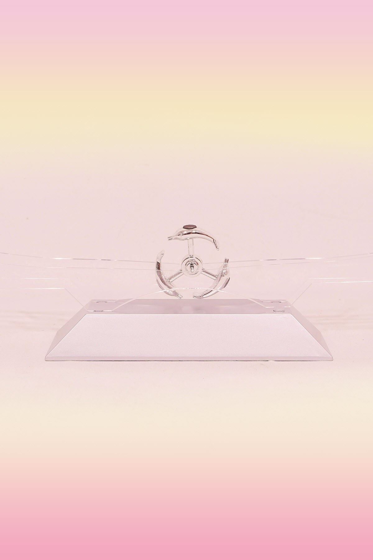 TBL Dekor® Dekoratif Masa Üstü Obje Manyetik Kinetik Orbital Dönen Yunuslar