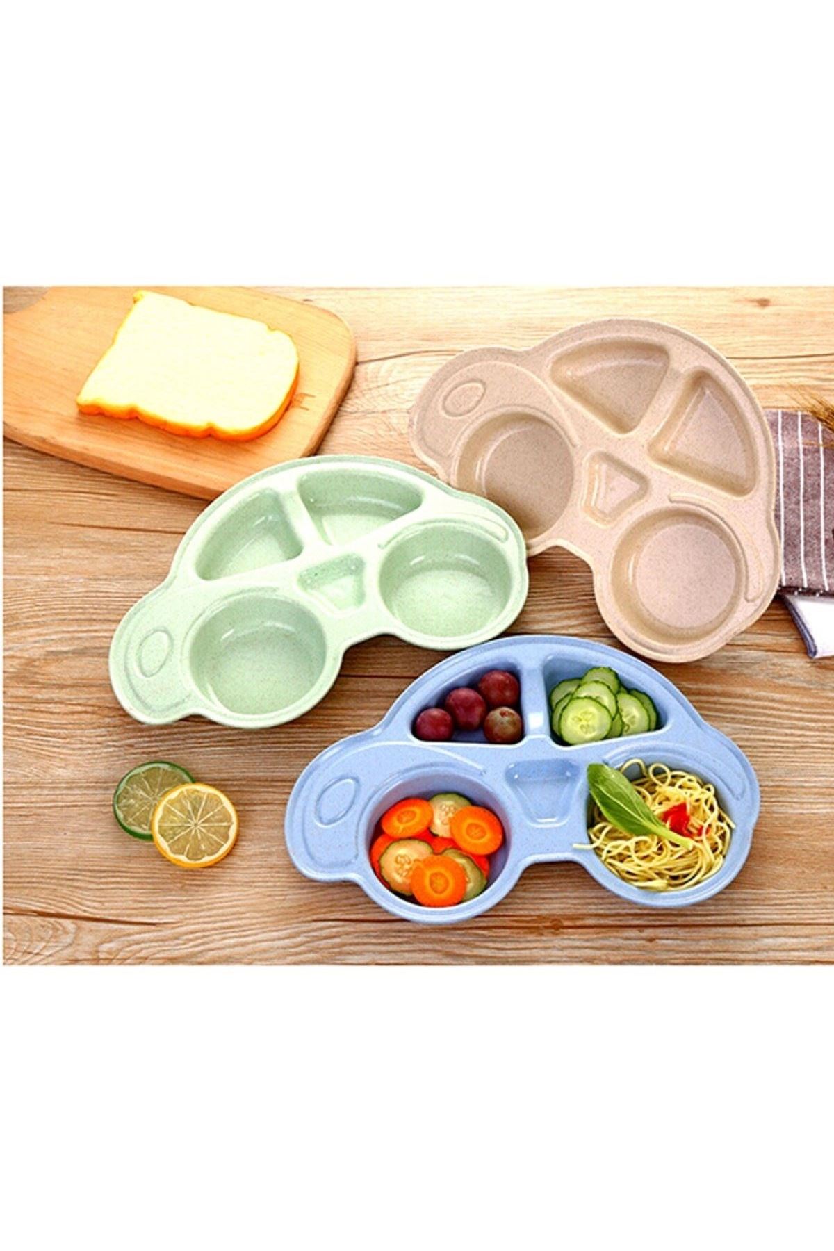 TBL Dekor® Bebekler İçin Araba Şeklinde Sevimli Mama Tabağı Çocuk Tabldot