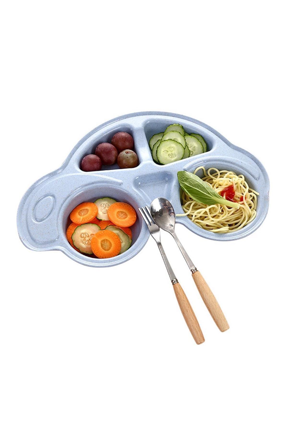 TBL Dekor® Bebekler İçin Araba Şeklinde Sevimli Mama Tabağı Çocuk Tabldot