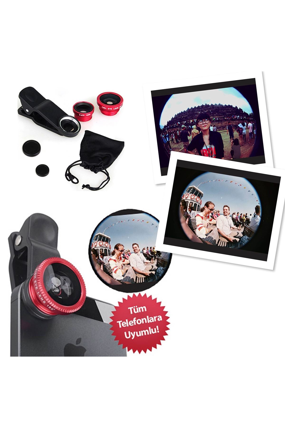 TBL Dekor® Balık Gözü Cep Telefonu Lensi (Tüm Modellere Uyumlu)