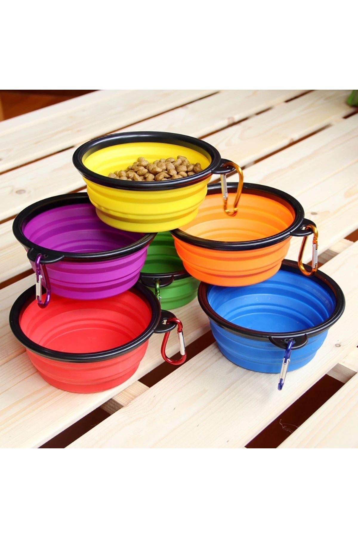 TBL Dekor® Katlanabilir Kedi Köpek Mama ve Su Kabı Köpek Oyuncağı