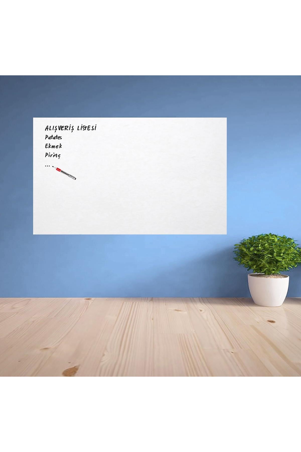 TBL Dekor® Ders Çalışma Yazı Tahtası Manyetik Duvar Stickerı 100x60 cm