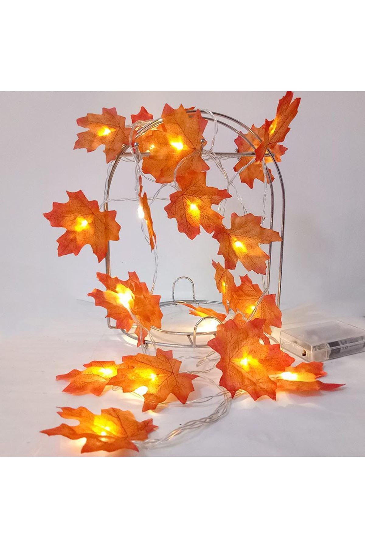 TBL Dekor® Sonbahar Konseptli Dekoratif Yaprak Desenli Şerit Led Gece Lamabası