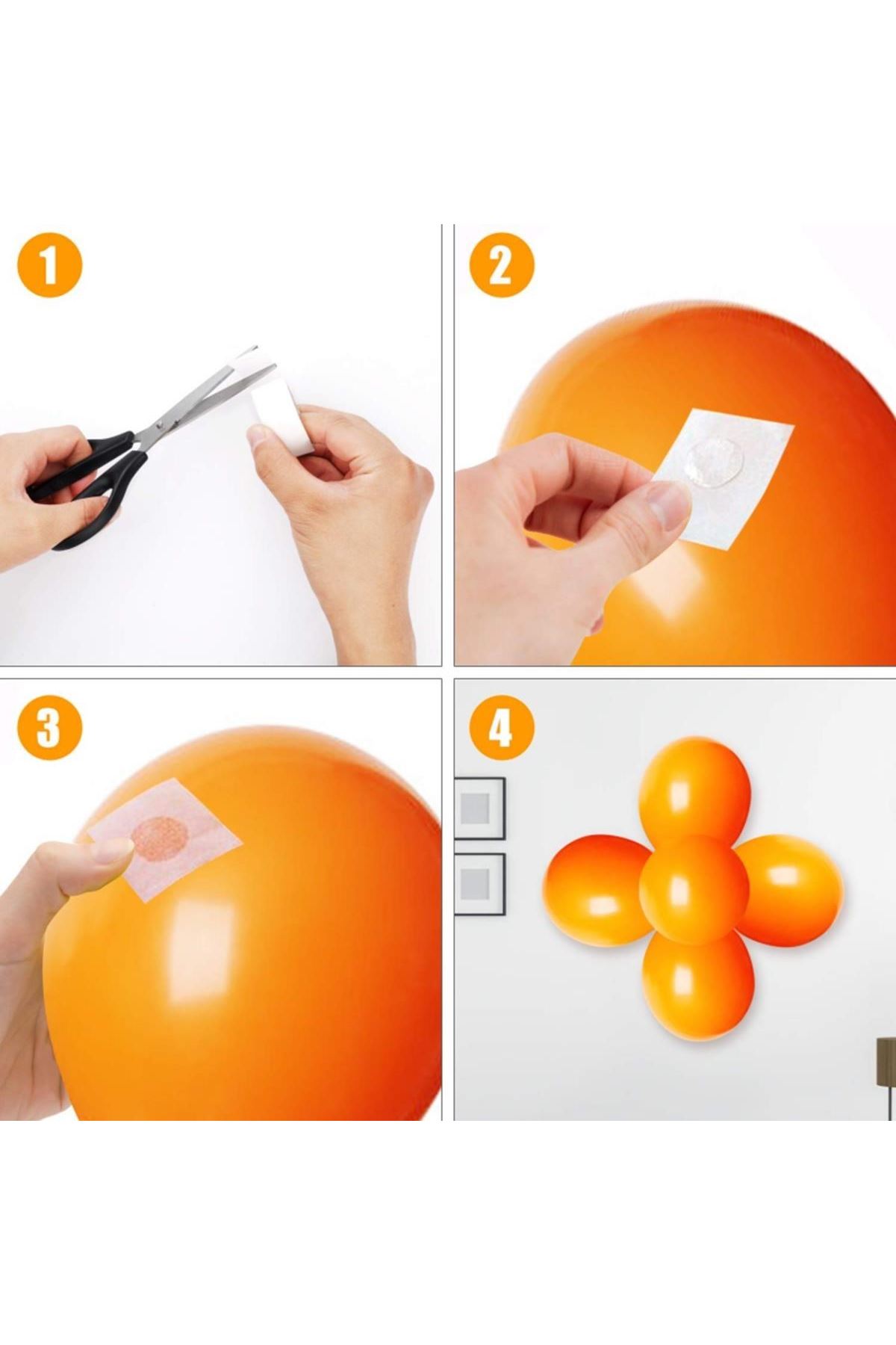 TBL Dekor® Sticker Damla Model Çift Taraflı Yapışkan Balon Yapıştırıcısı