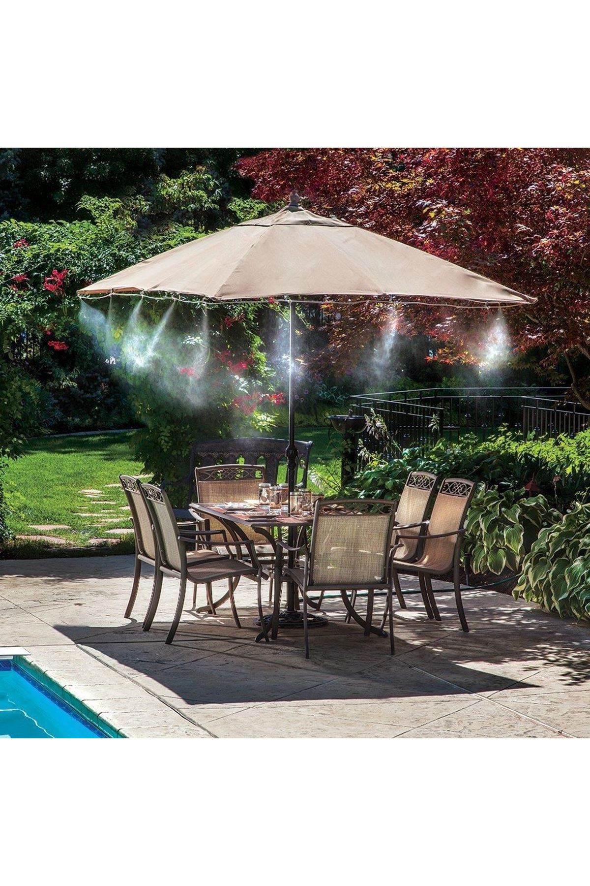 TBL Dekor® 10 Metre Kendin Yap Balkon Veranda Çardak Kamelya Sulama Serinletme ve Nemlendirme Sistemi