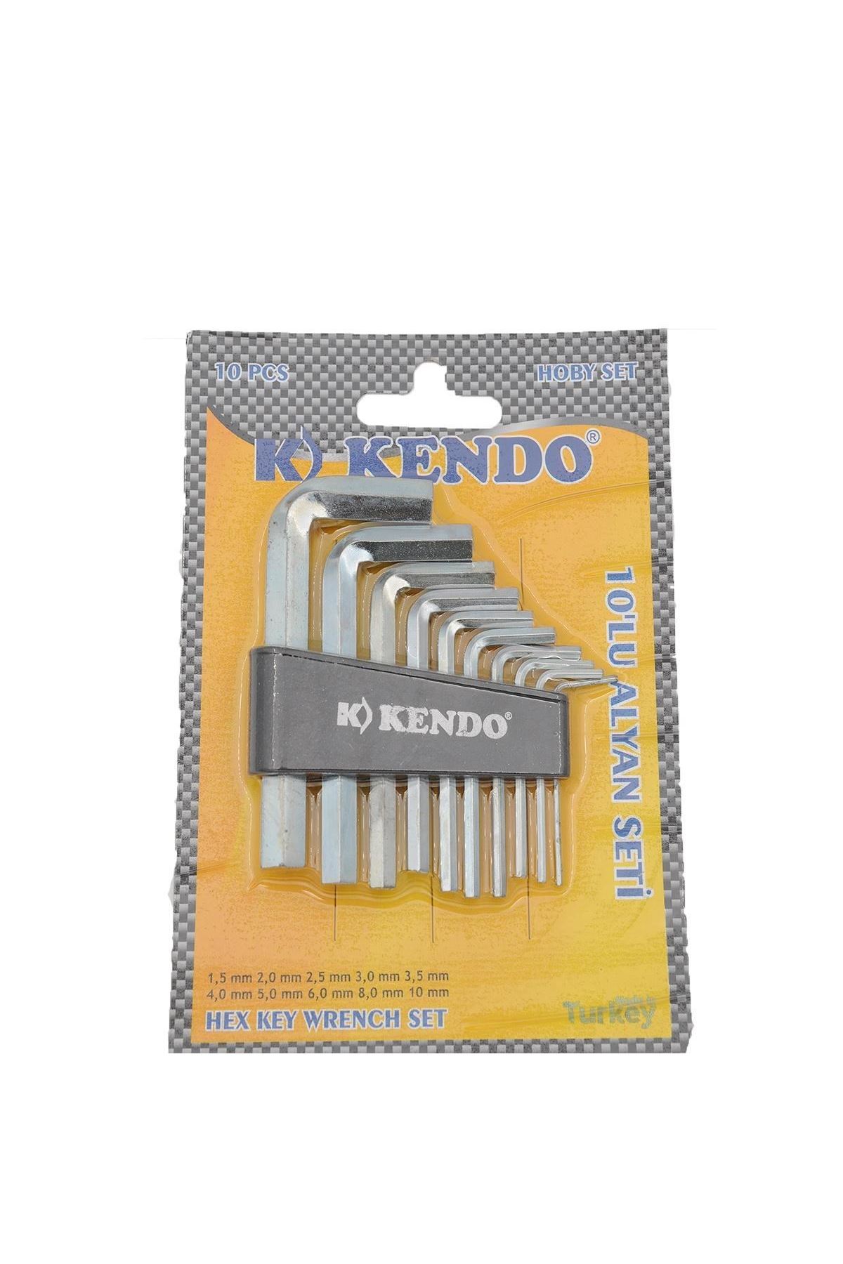 9 Parça Çelik Alyan Seti Kısa Düz Köşe Alyan Anahtar Takımı