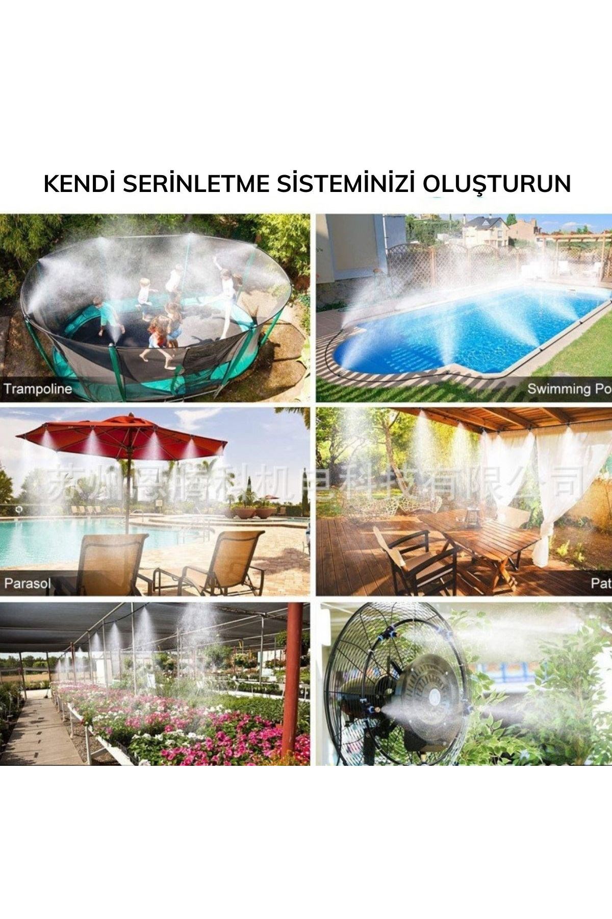TBL Dekor® 10 Metre Kendin Yap Balkon Veranda Çardak Kamelya Sulama Serinletme ve Nemlendirme Sistemi