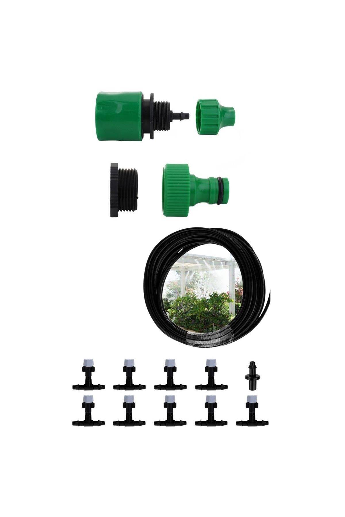 TBL Dekor® 10 Metre Kendin Yap Balkon Veranda Çardak Kamelya Sulama Serinletme ve Nemlendirme Sistemi