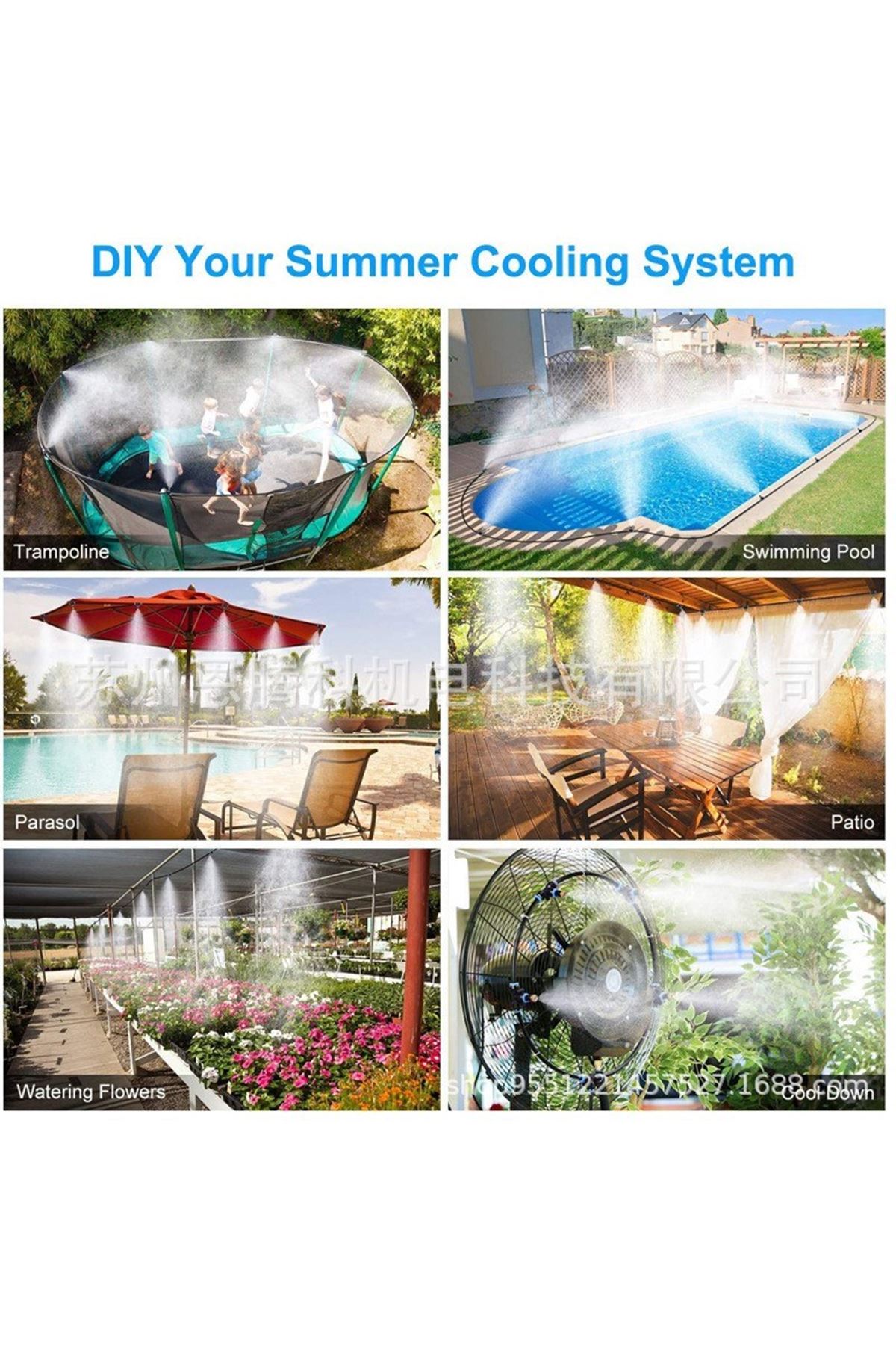 TBL Dekor® 10 Metre Kendin Yap Balkon Veranda Çardak Kamelya Sulama Serinletme ve Nemlendirme Sistemi