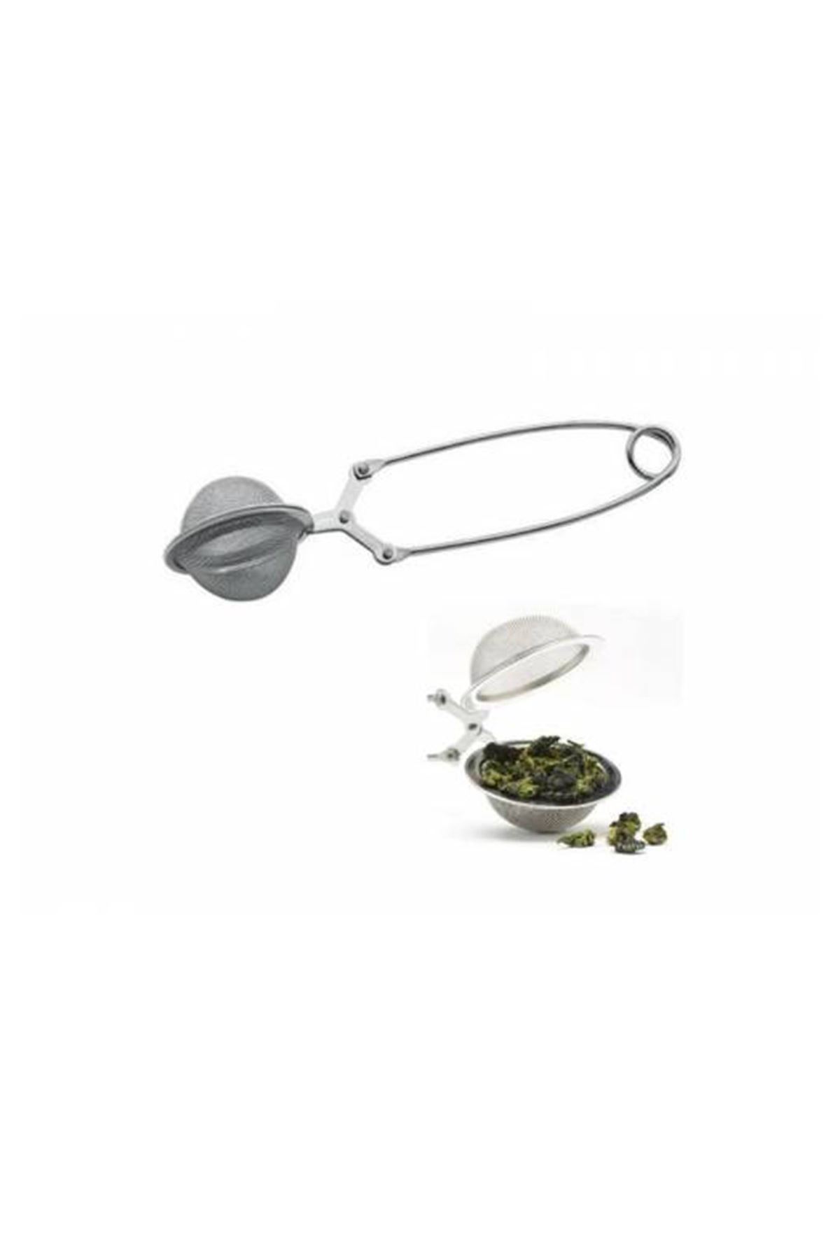 TBL Dekor® Paslanmaz Metal Pratik Kolay Bitki Çayı Demleme Süzgeci Aparatı