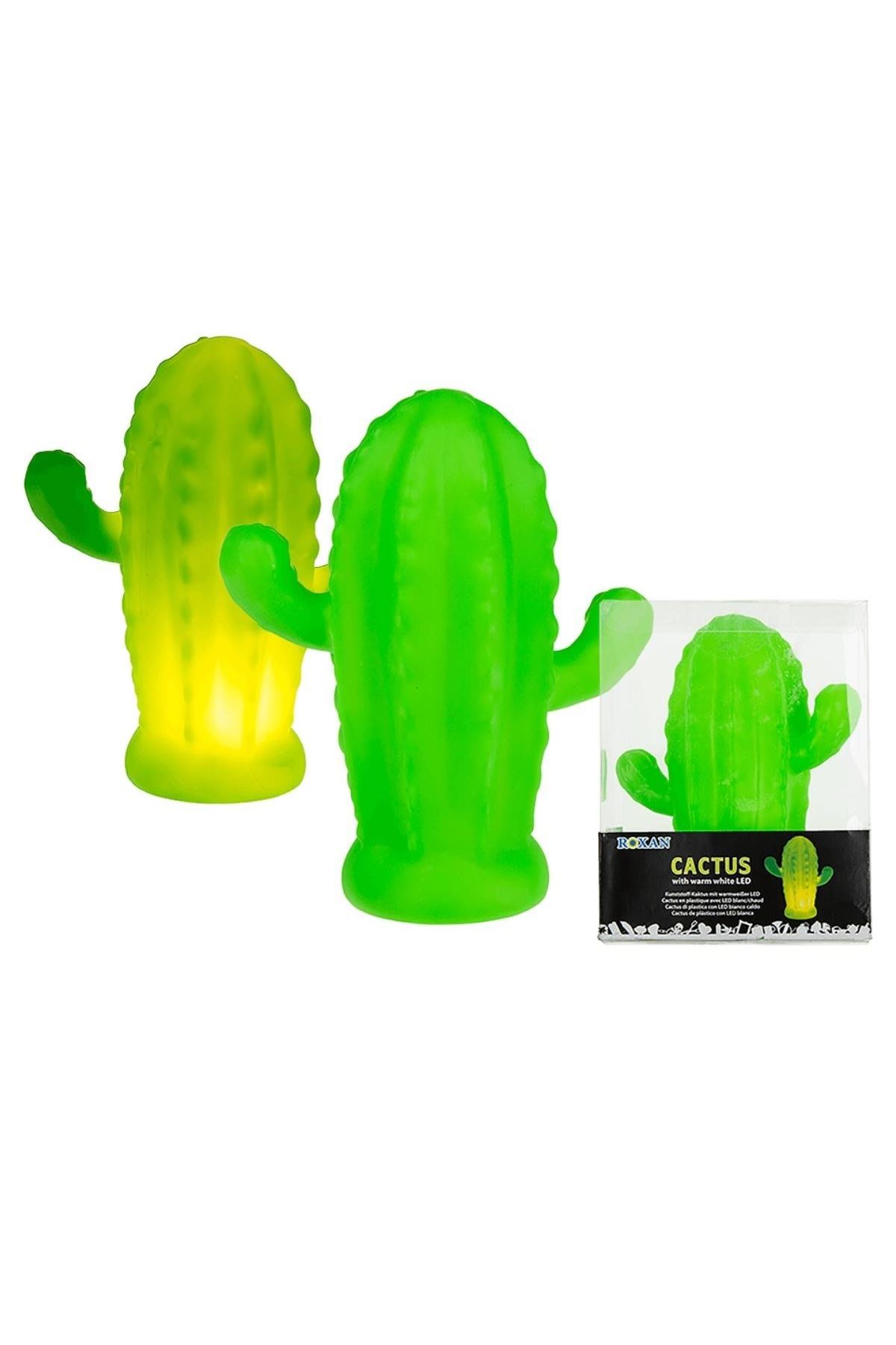 TBL Dekor® Pilli Silikon Led Işıklı Sevimli Kaktüs Gece Lambası Aydınlatması