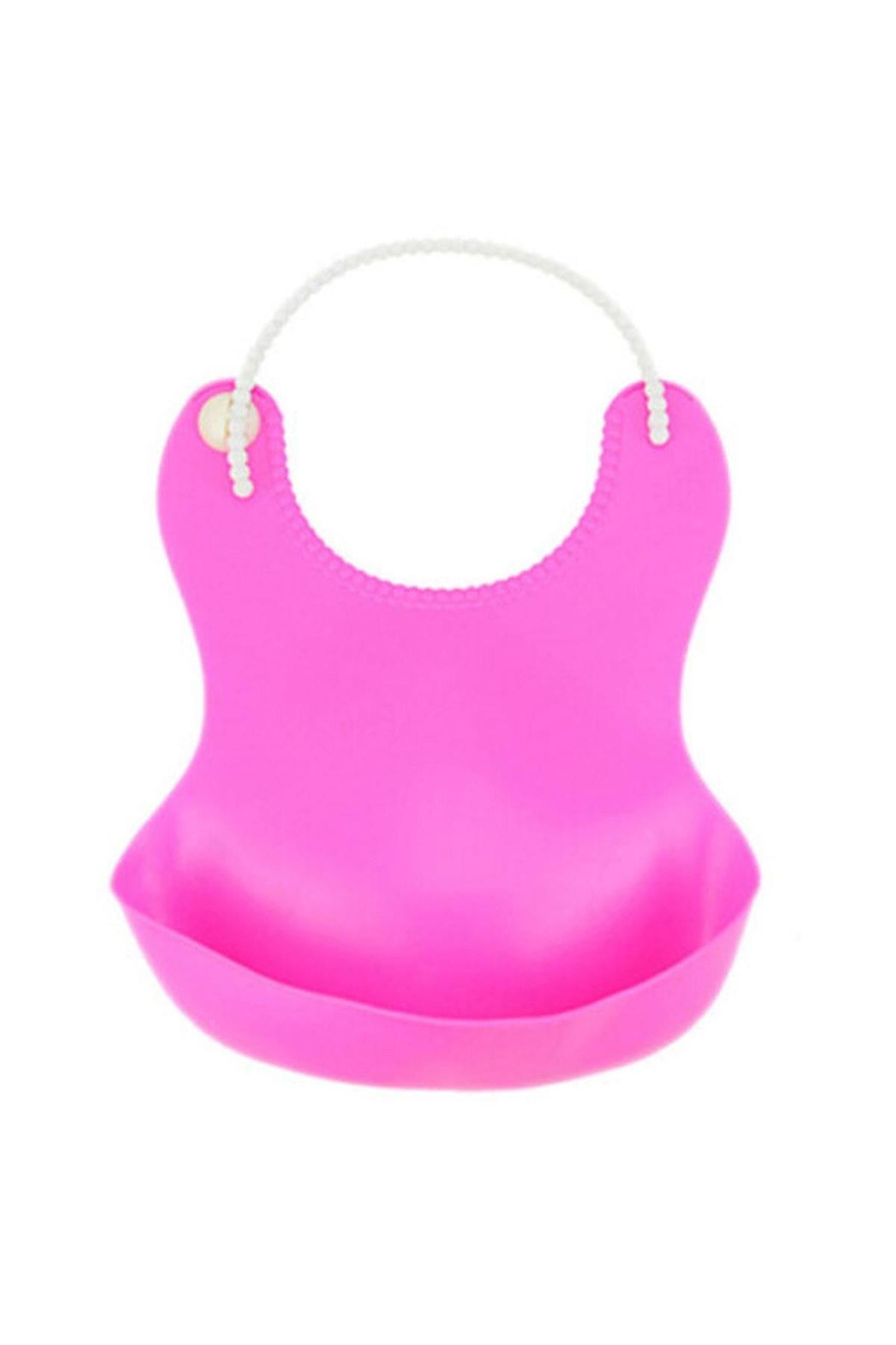 TBL Dekor® Çocuk Bebek Mama Önlüğü Dökülme Engelleyici Bükülebilir Pembe