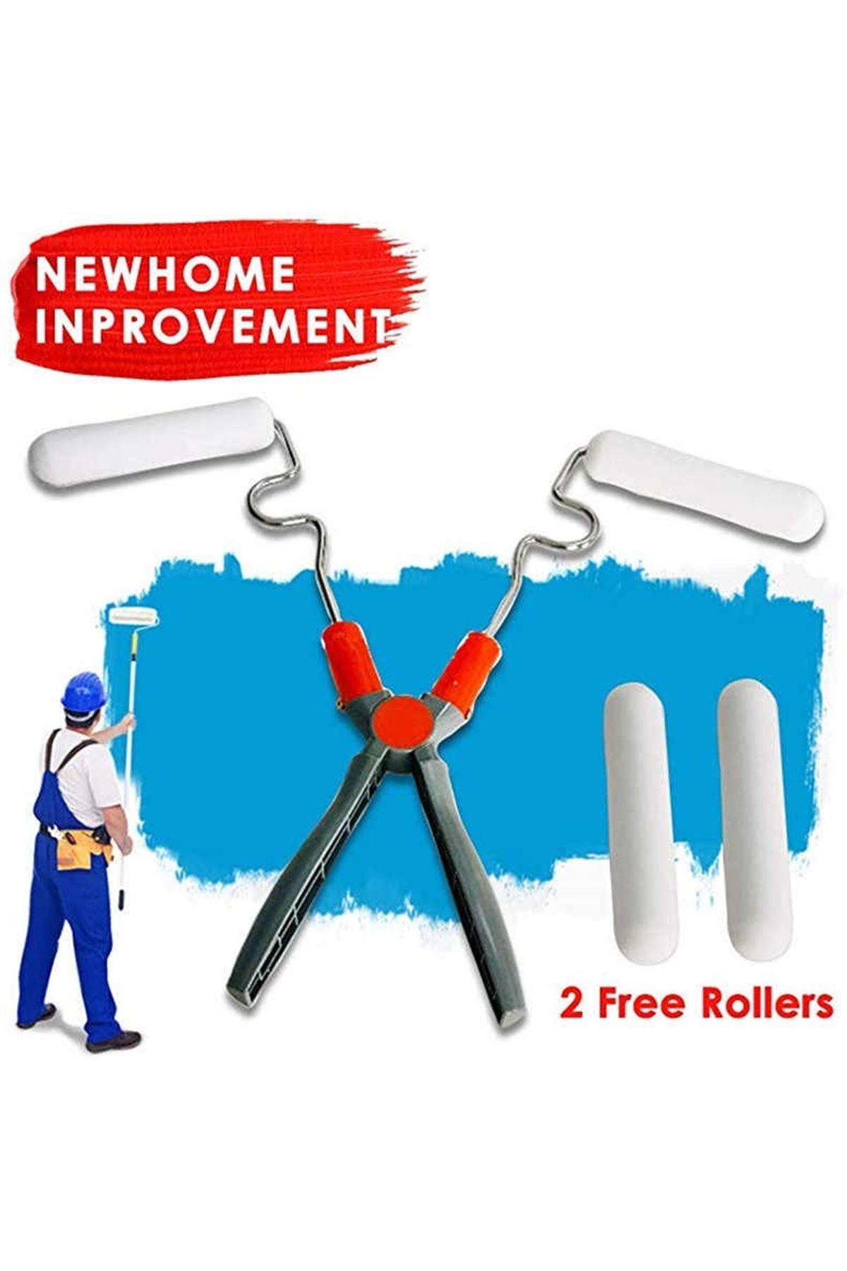 TBL Dekor® Nano Süngerli Damlatmaz Mobilya ve Duvar Boyama Rulosu Hem Köşe Hem Düz Zemin