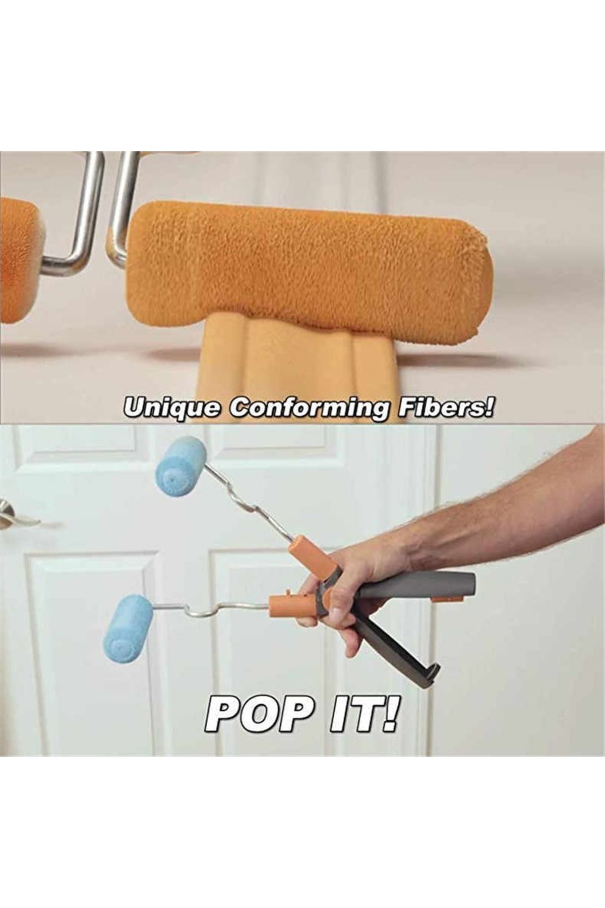 TBL Dekor® Nano Süngerli Damlatmaz Mobilya ve Duvar Boyama Rulosu Hem Köşe Hem Düz Zemin